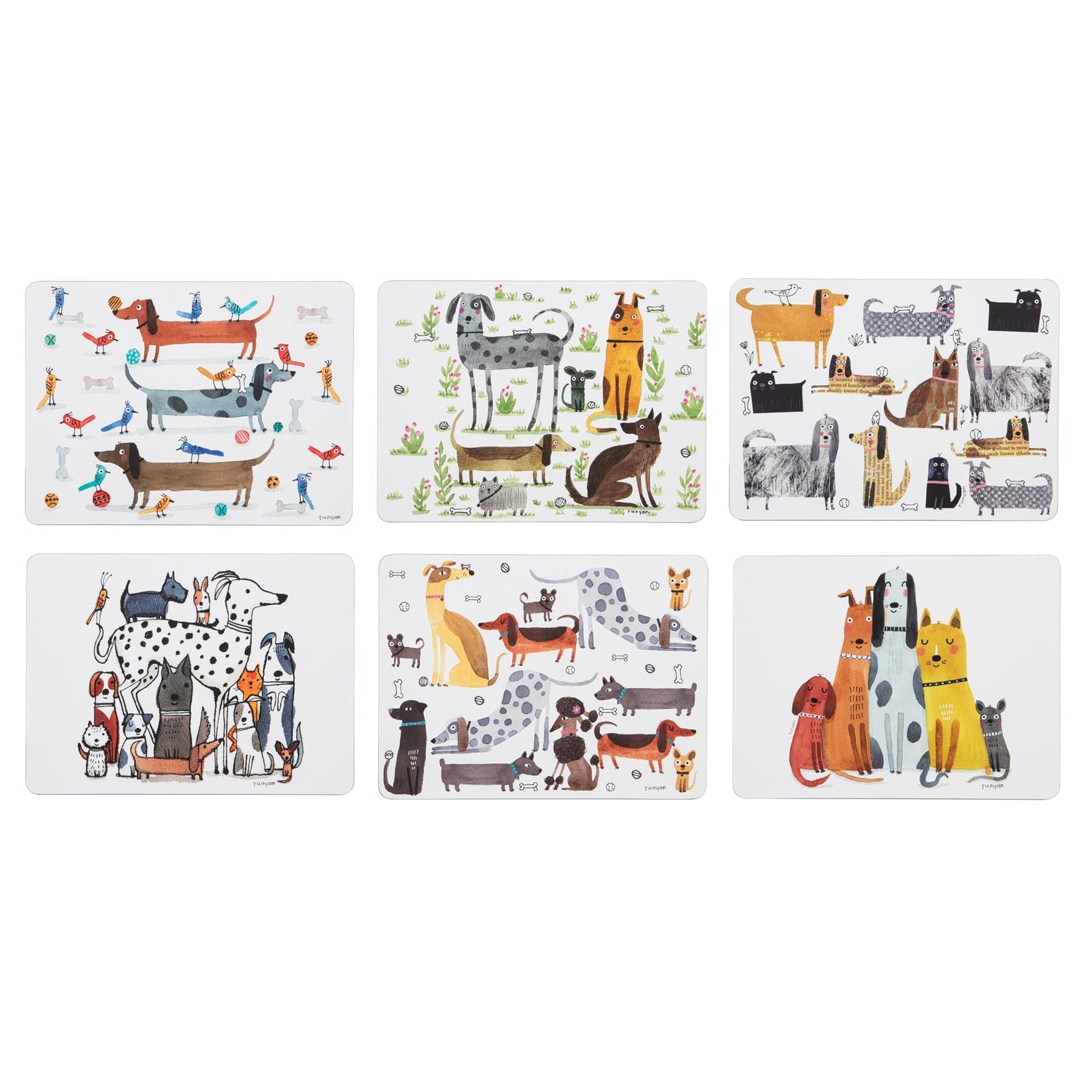 Ashdene Canine Capers Assorted 6pk Placemat