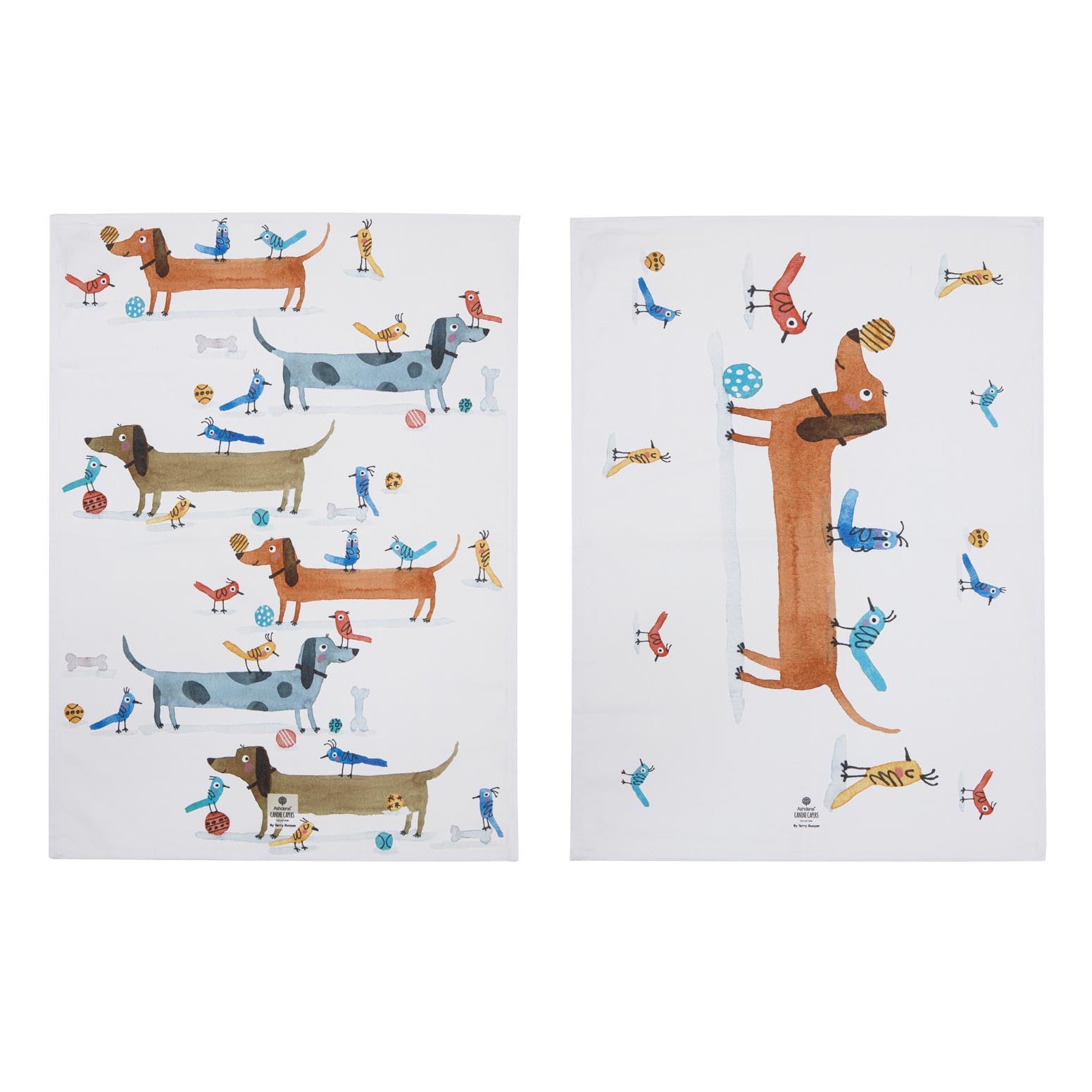 Ashdene Canine Capers Dachshund 2pk Kitchen Towel