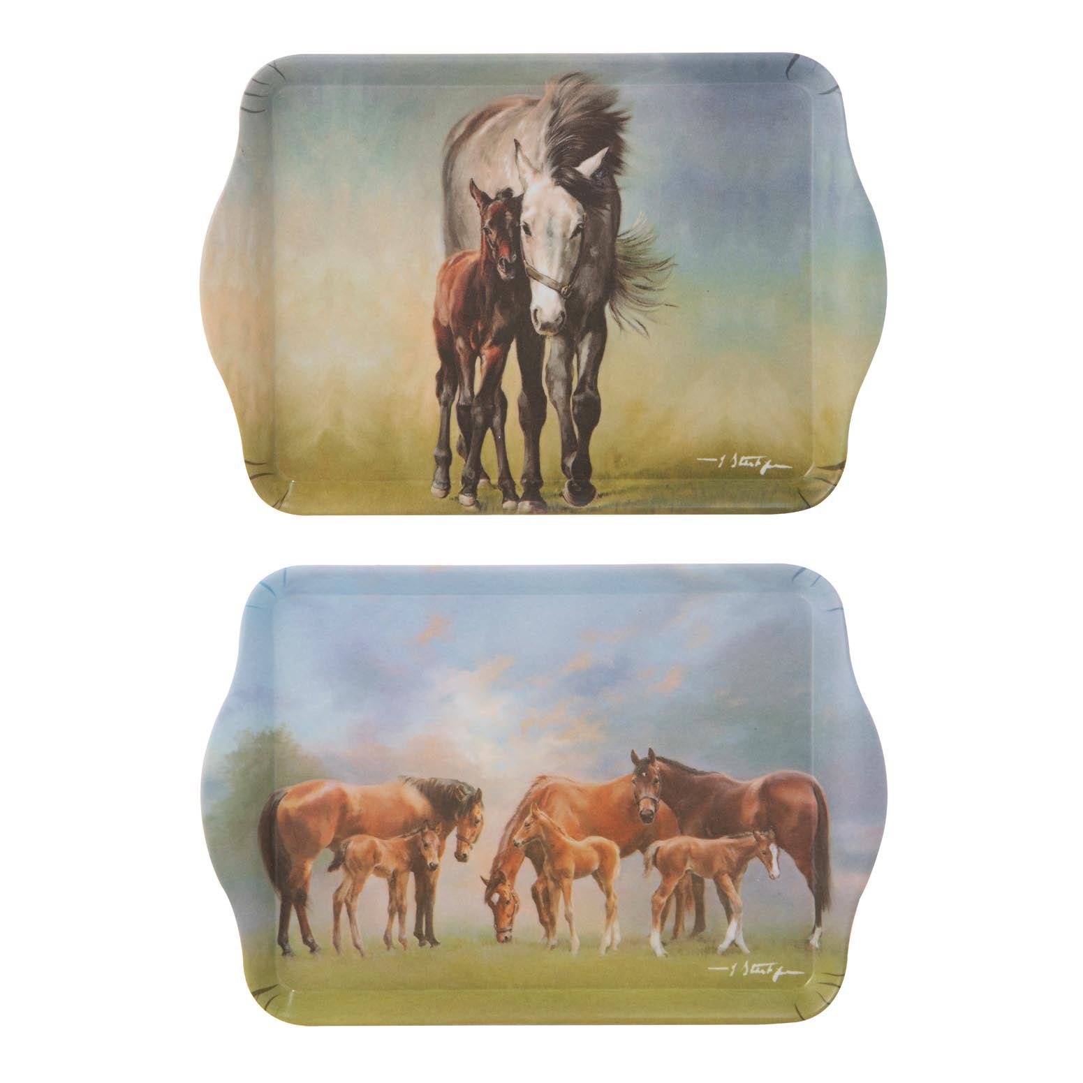 Ashdene Mares & Foals Grey & Paddock 2pk Scatter Tray