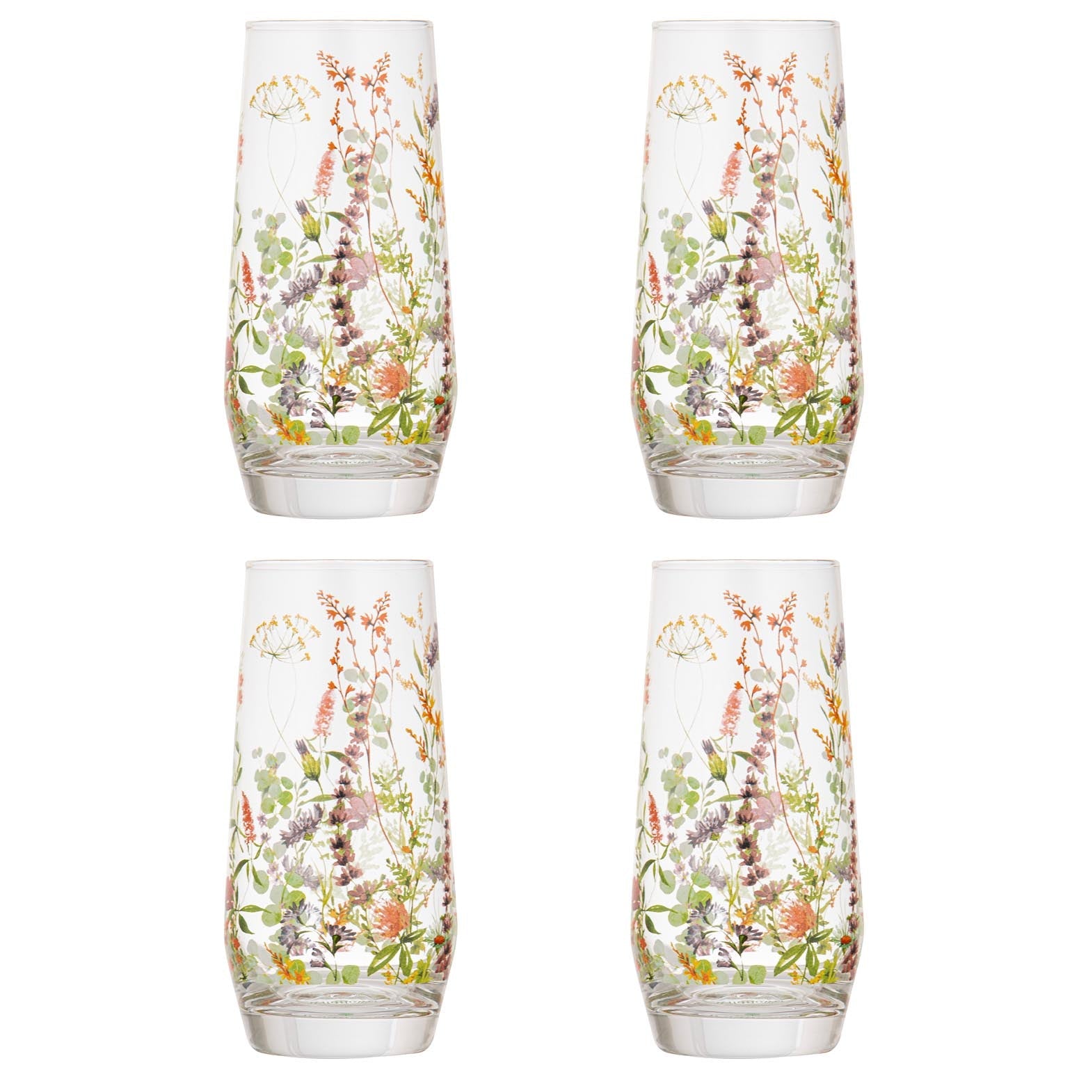 Ashdene Wildflowers Crystal 4pk Highball Tumbler
