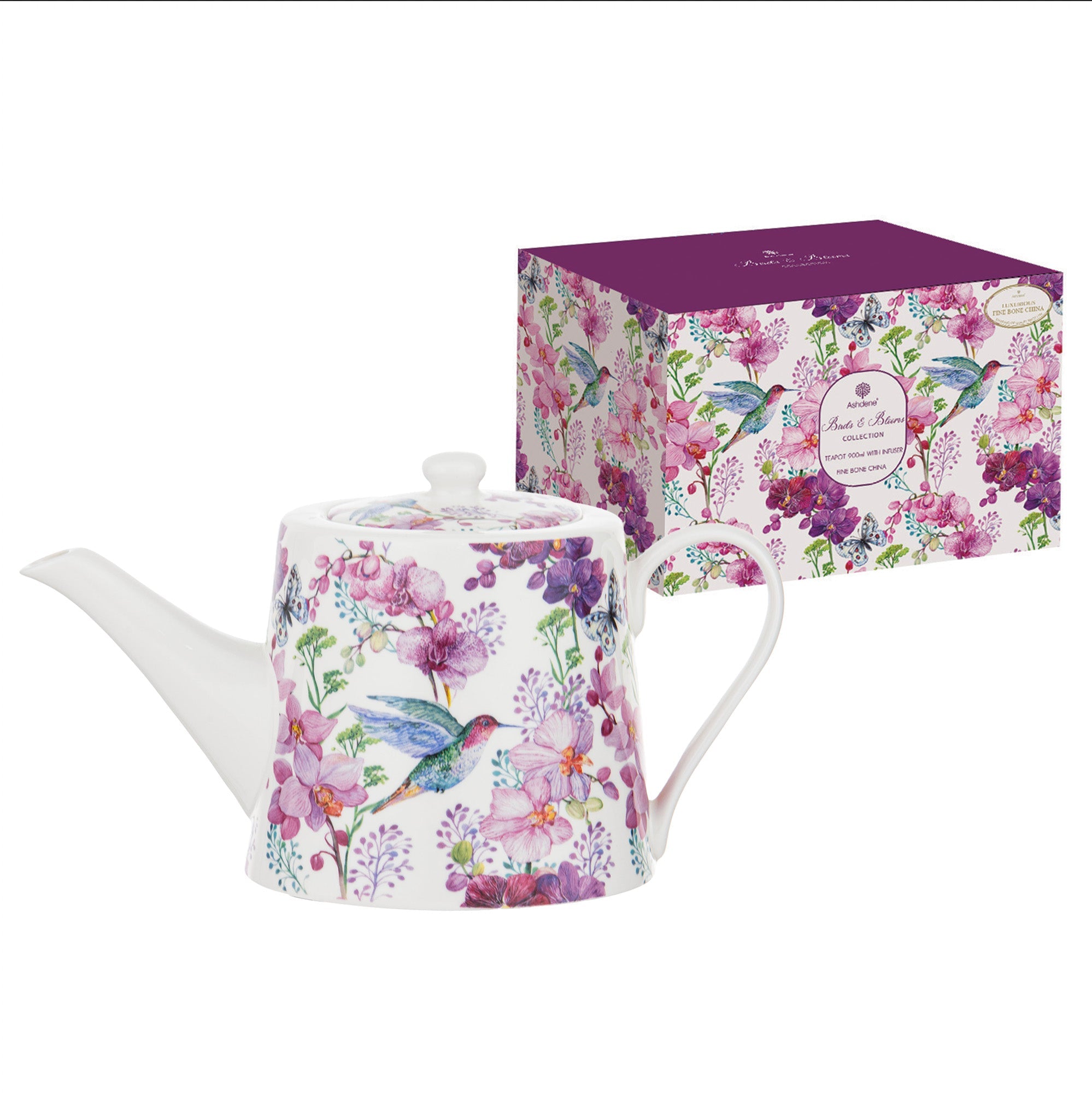 Ashdene Birds & Blooms 900ml Infuser Teapot