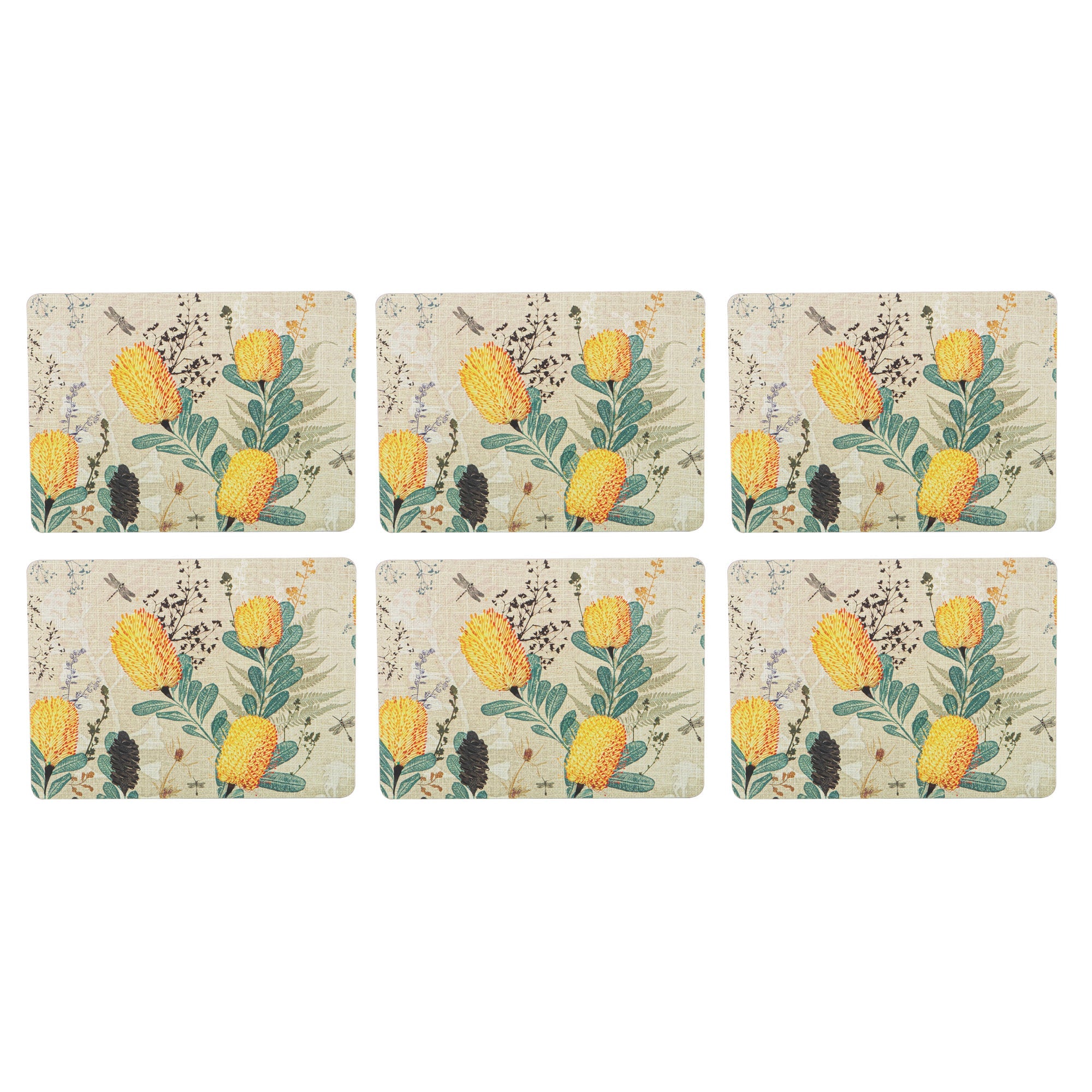 Ashdene Golden Banksia 6pk Placemat