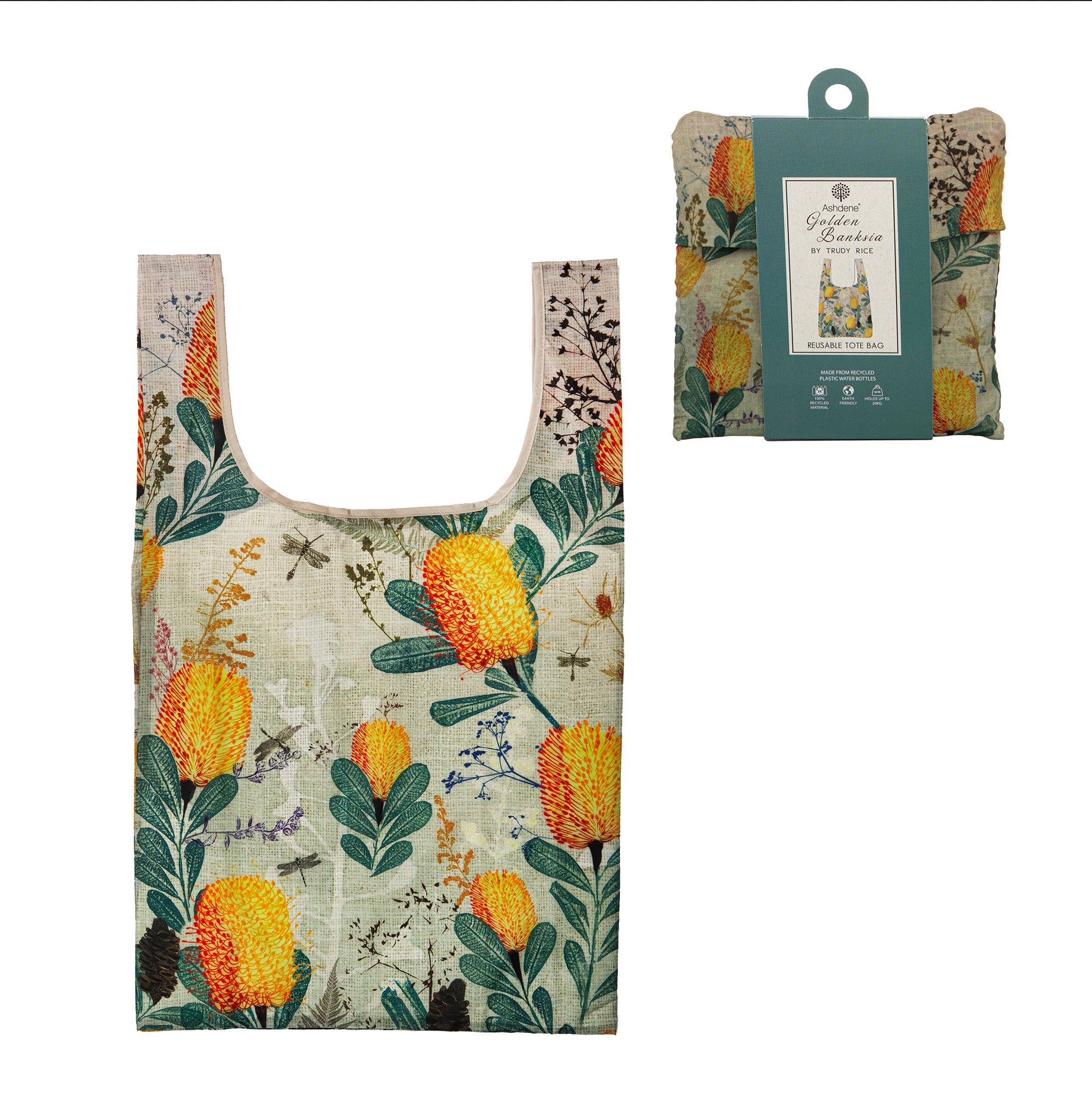 Ashdene Golden Banksia Shopping Bag