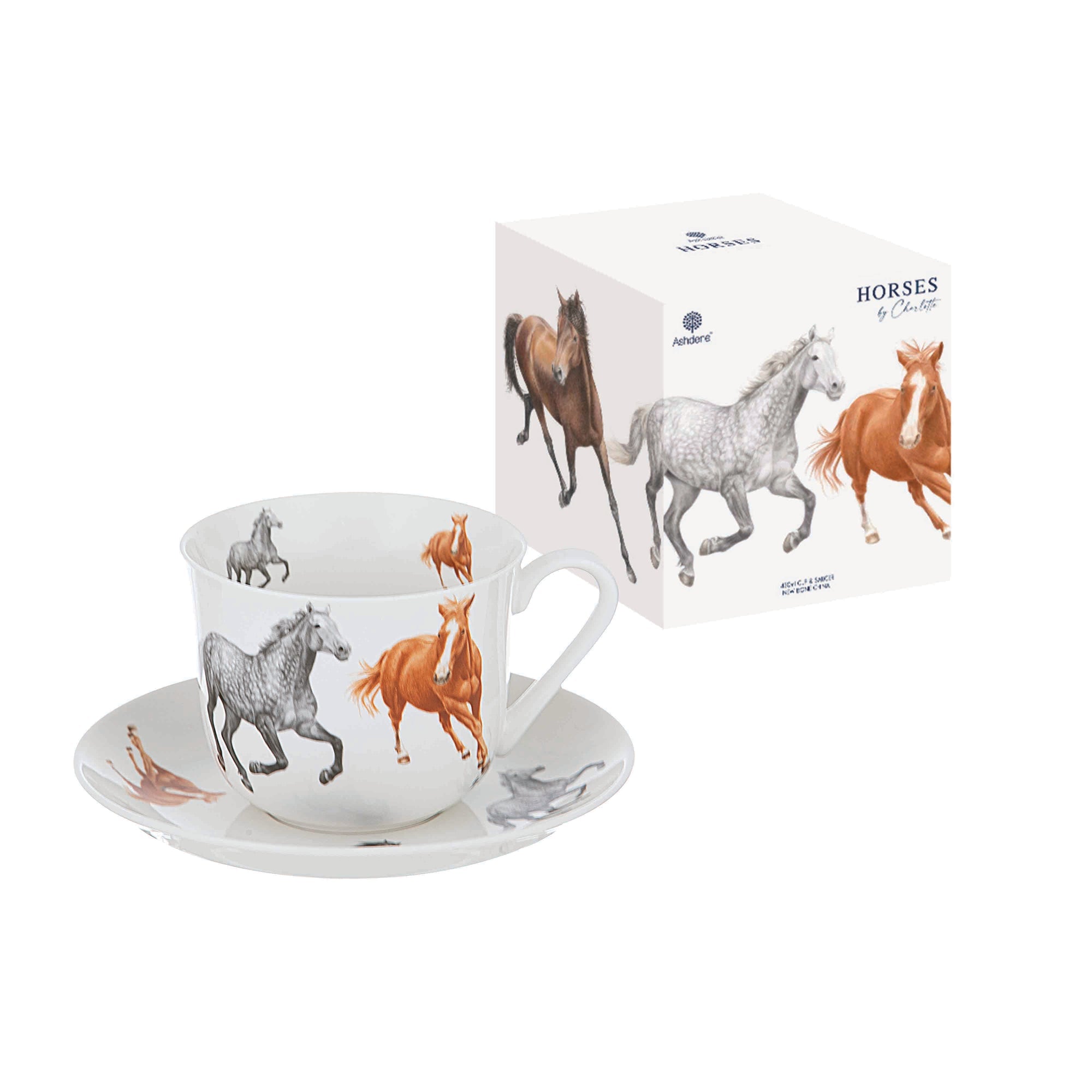 Ashdene Horses By Charlotte Cup & Saucer