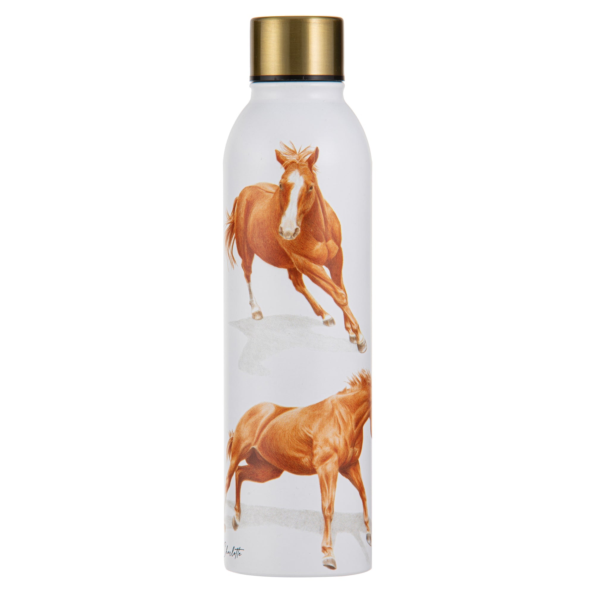 Ashdene Horses By Charlotte Chestnut Drink Bottle