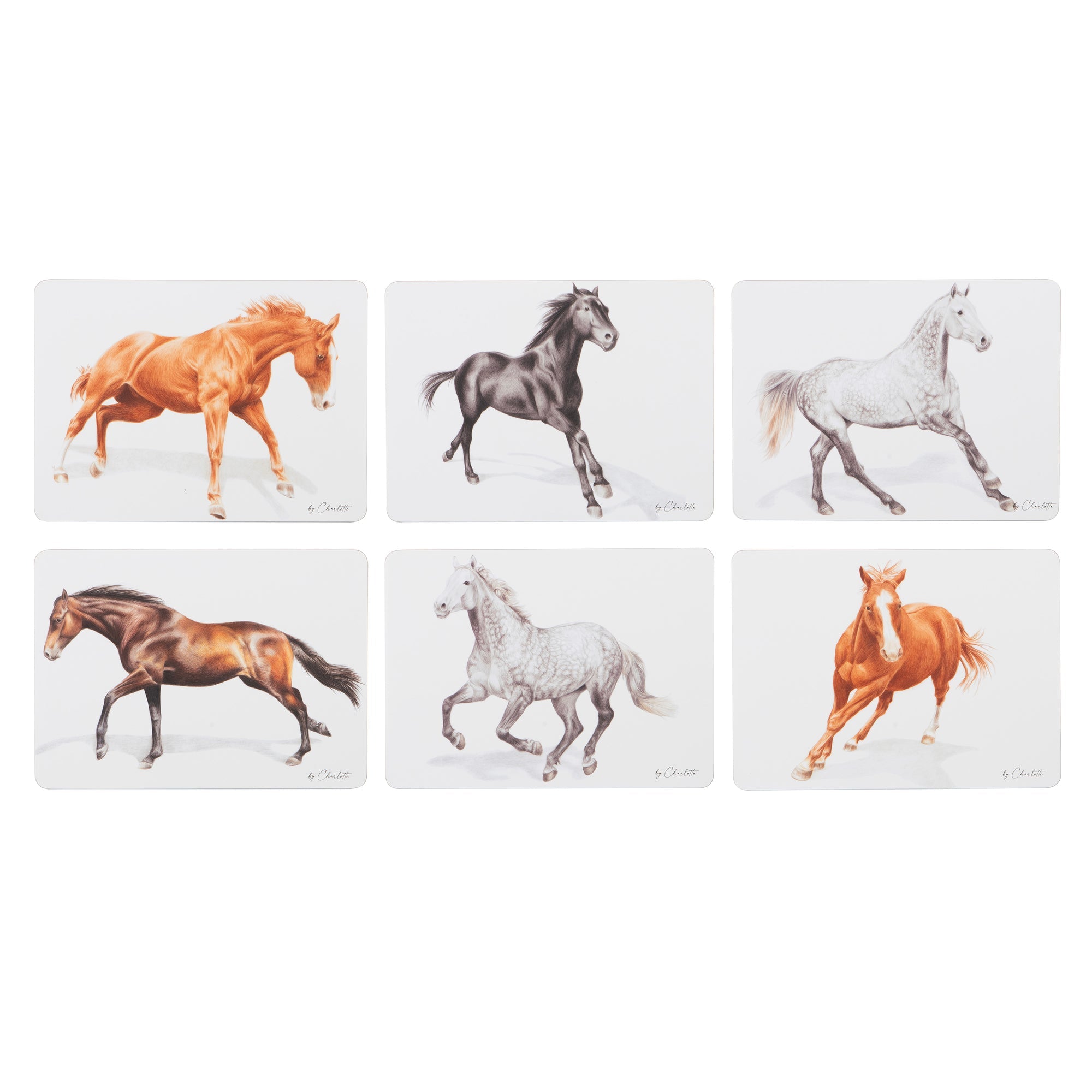 Ashdene Horses By Charlotte 6pk Placemat