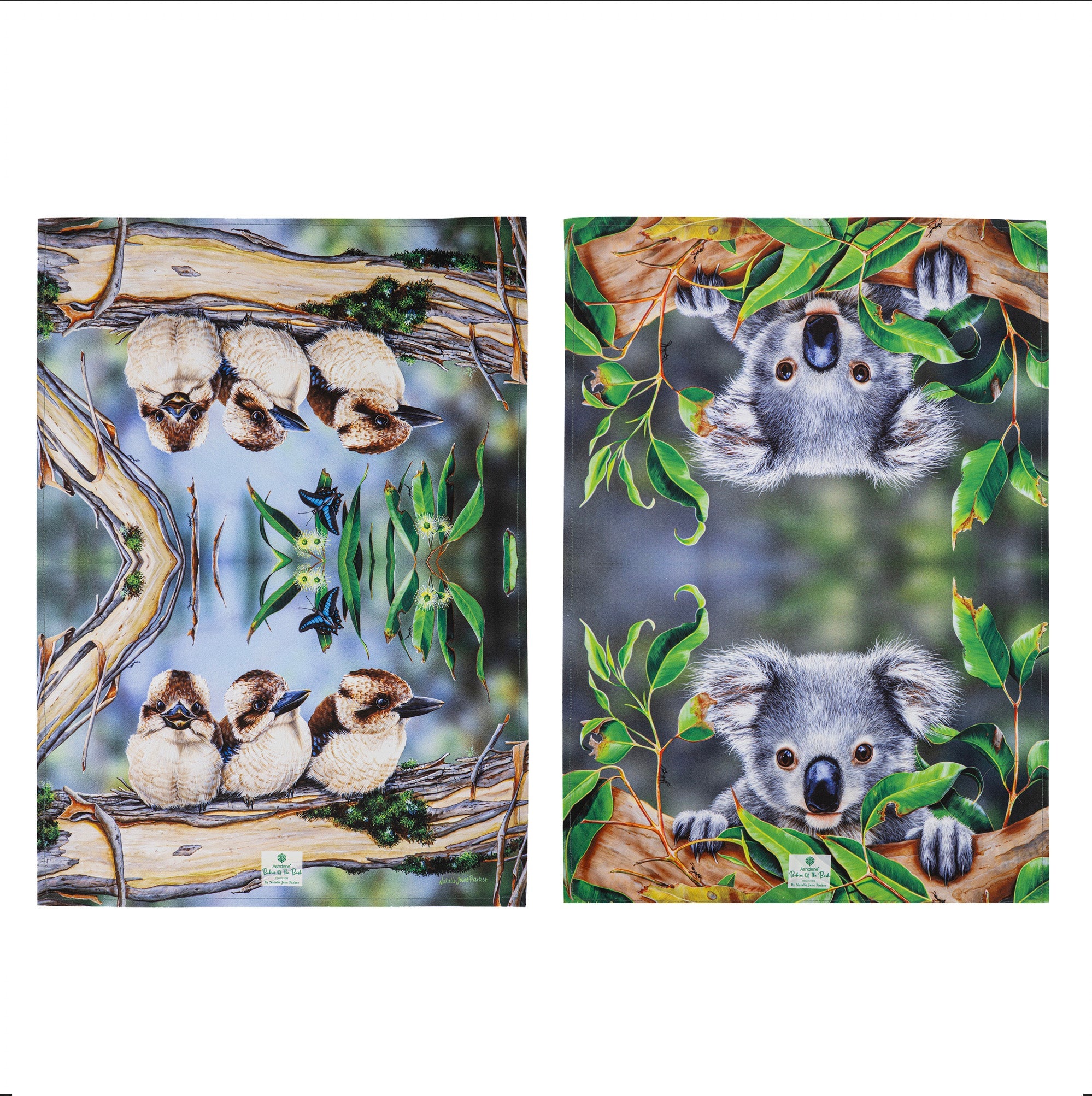 Ashdene Babies Of The Bush Kookaburra & Koala 2pk Kitchen Towel
