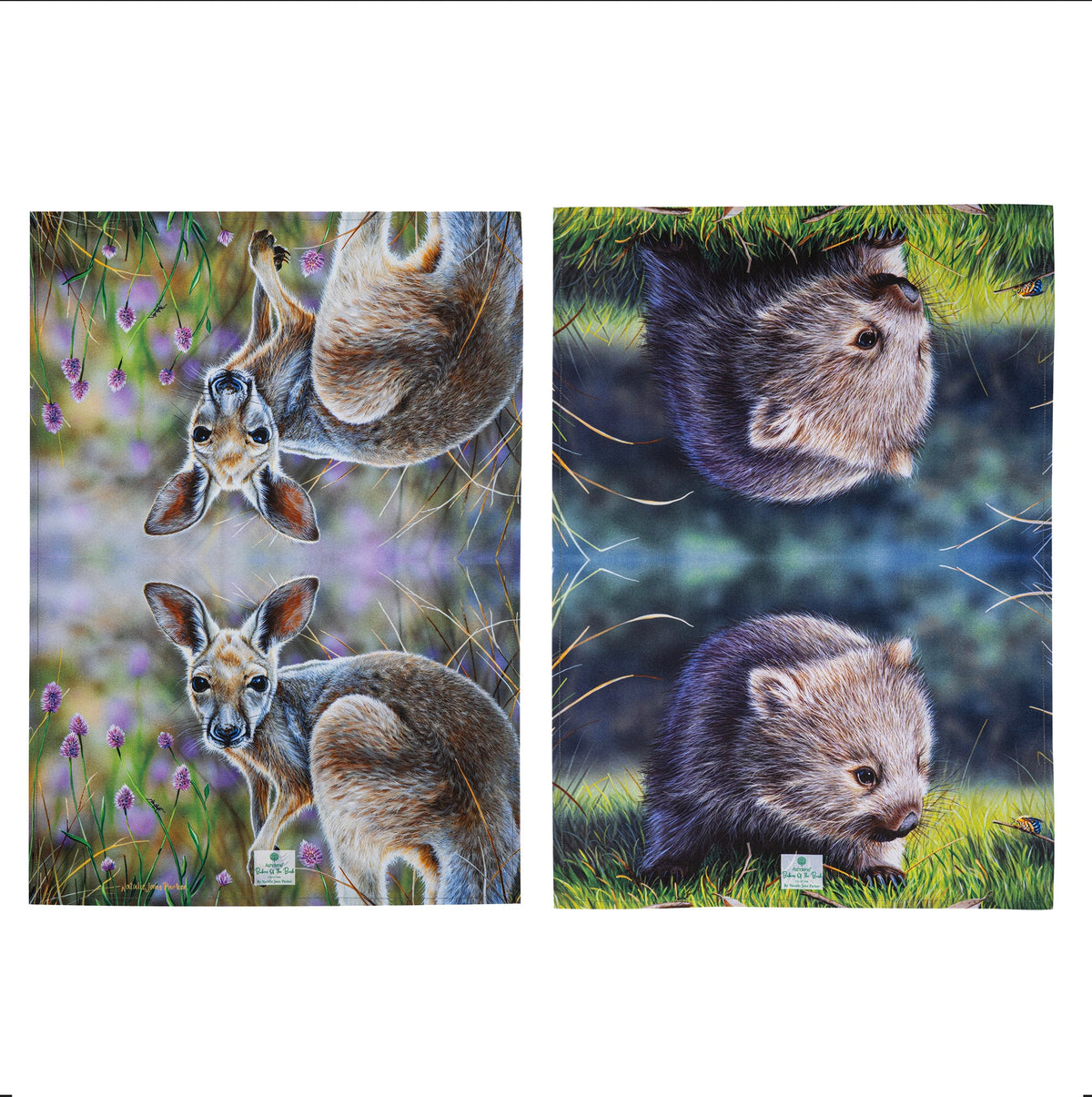 Ashdene Babies Of The Bush Kangaroo & Wombat 2pk Kitchen Towel