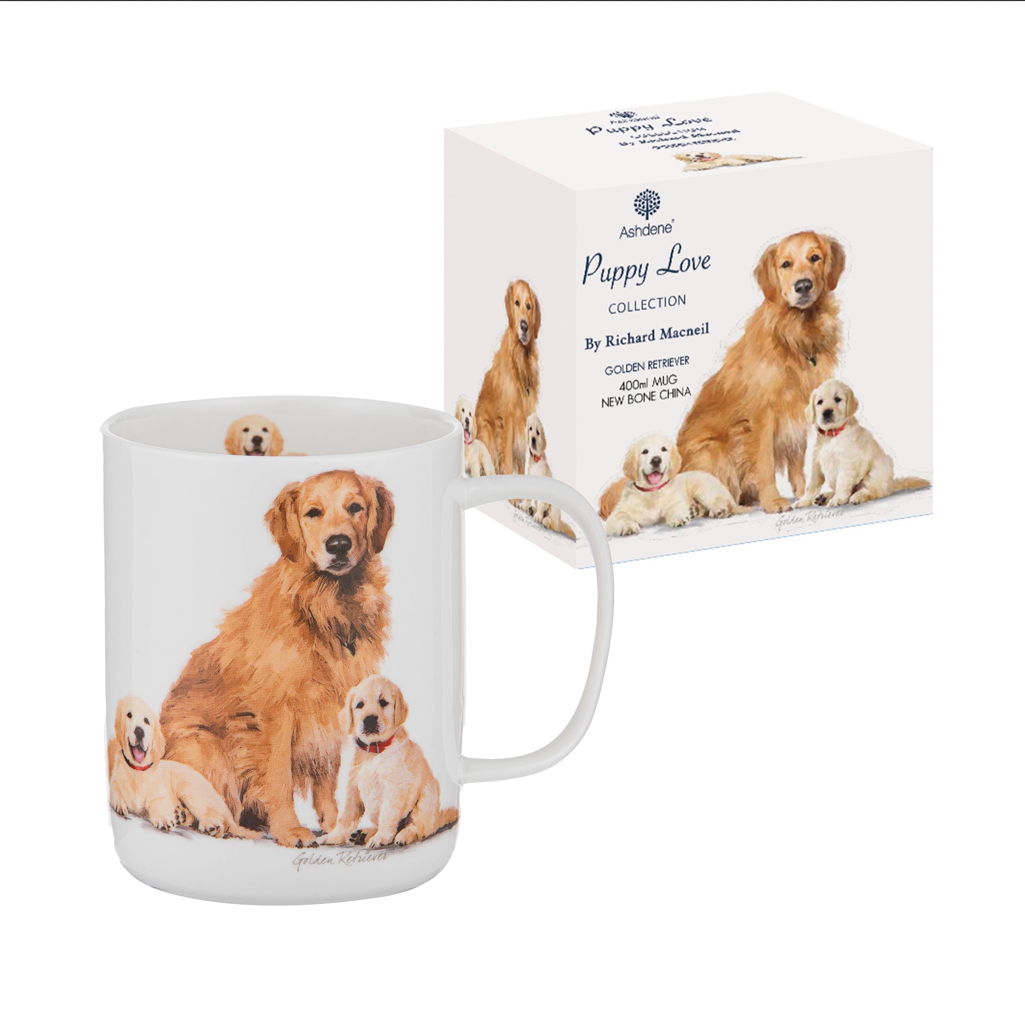 Ashdene Puppy Love Golden Retriever Mug