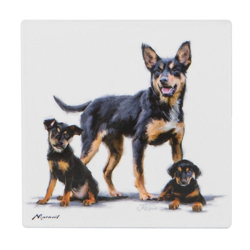 Ashdene Puppy Love Kelpie Ceramic Coaster