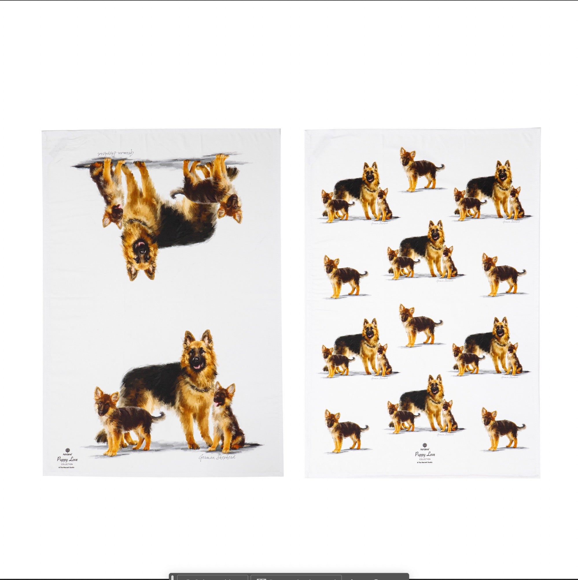 Ashdene Puppy Love German Shepherd 2pk Kitchen Towel