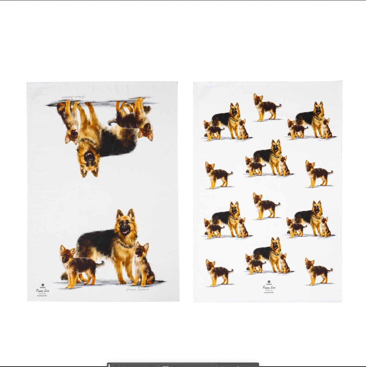 Ashdene Puppy Love German Shepherd 2pk Kitchen Towel
