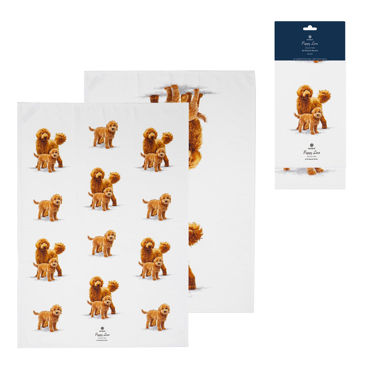 Ashdene Puppy Love Groodle 2pk Kitchen Towel