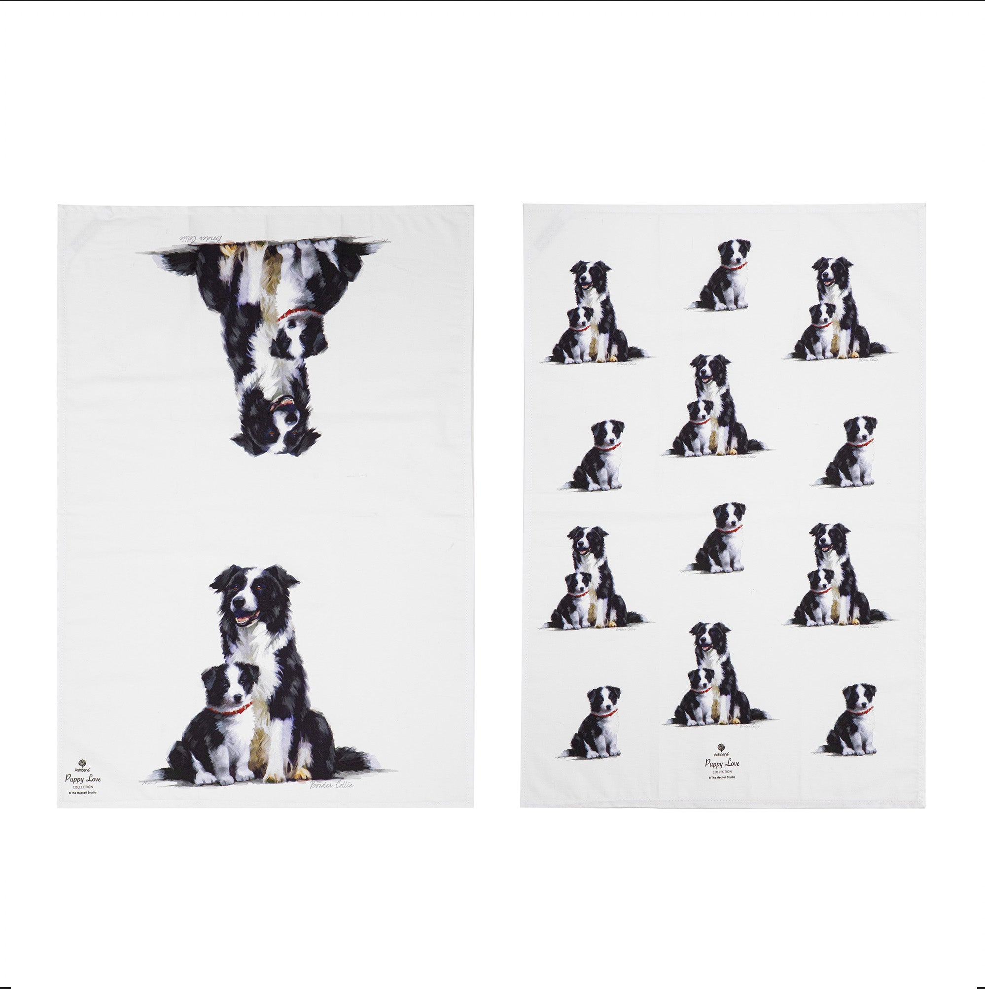 Ashdene Puppy Love Border Collie 2pk Kitchen Towel