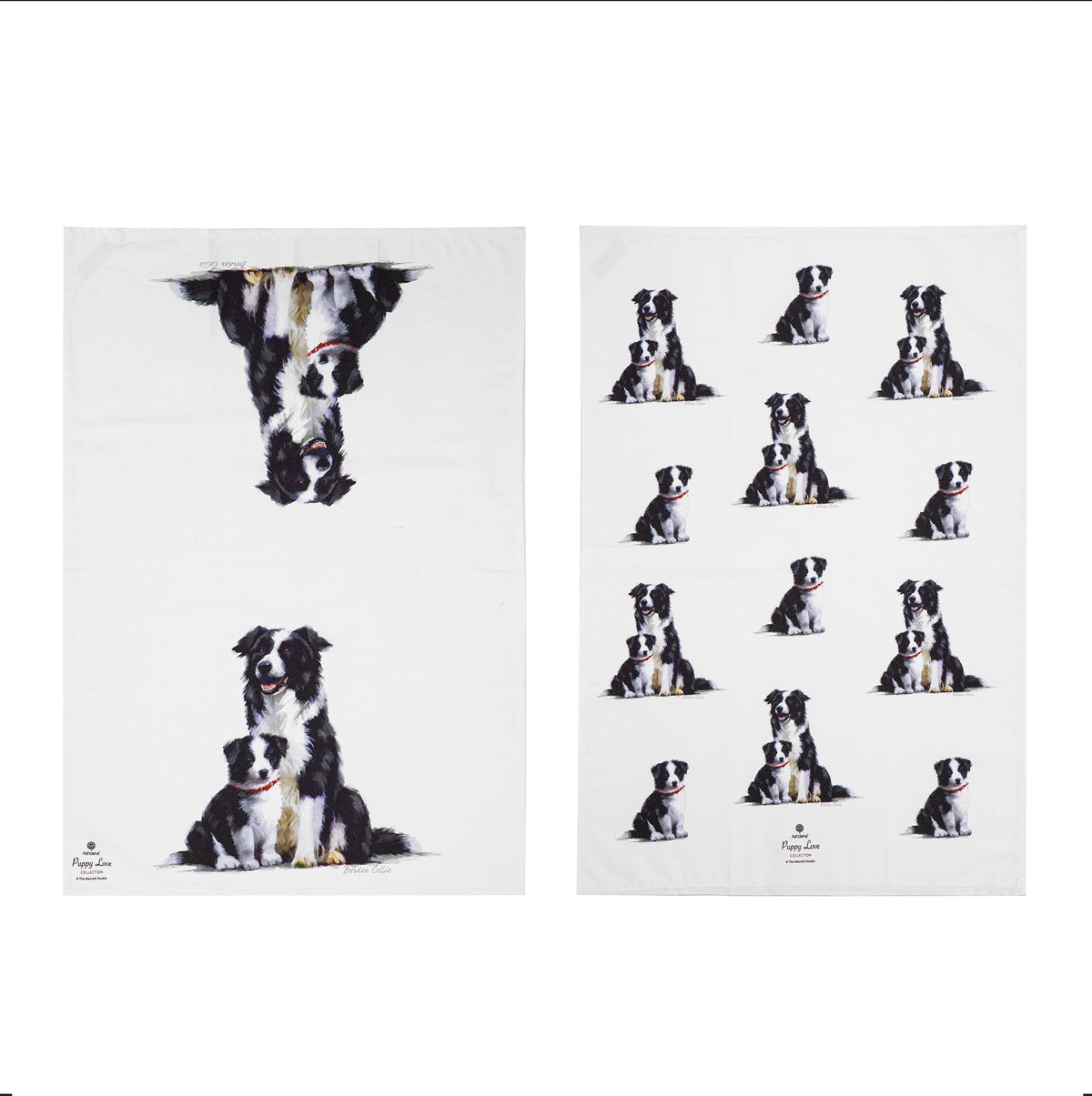 Ashdene Puppy Love Border Collie 2pk Kitchen Towel