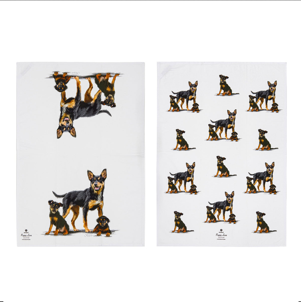 Ashdene Puppy Love Kelpie 2pk Kitchen Towel