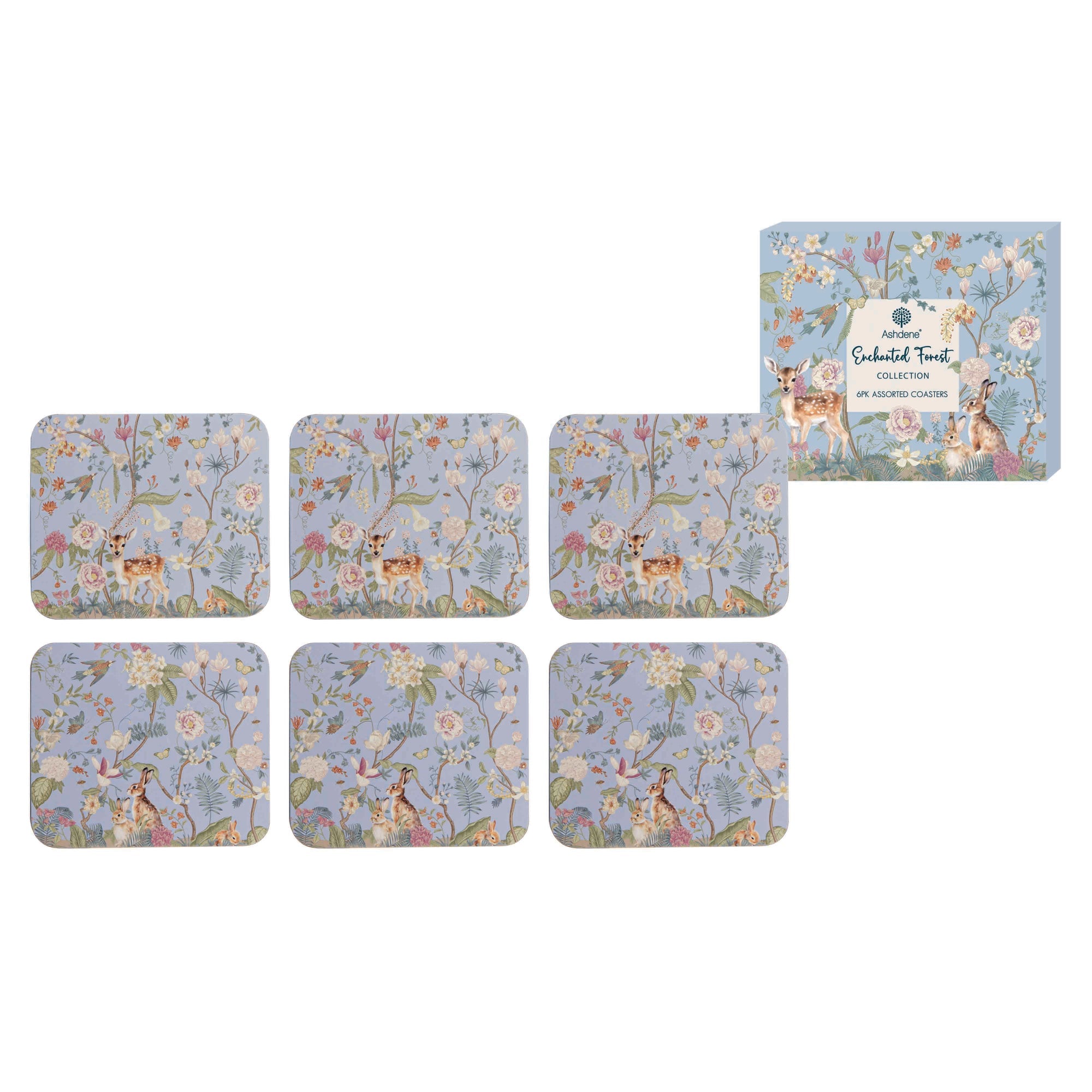 Ashdene Enchanted Forest 6pk Coaster