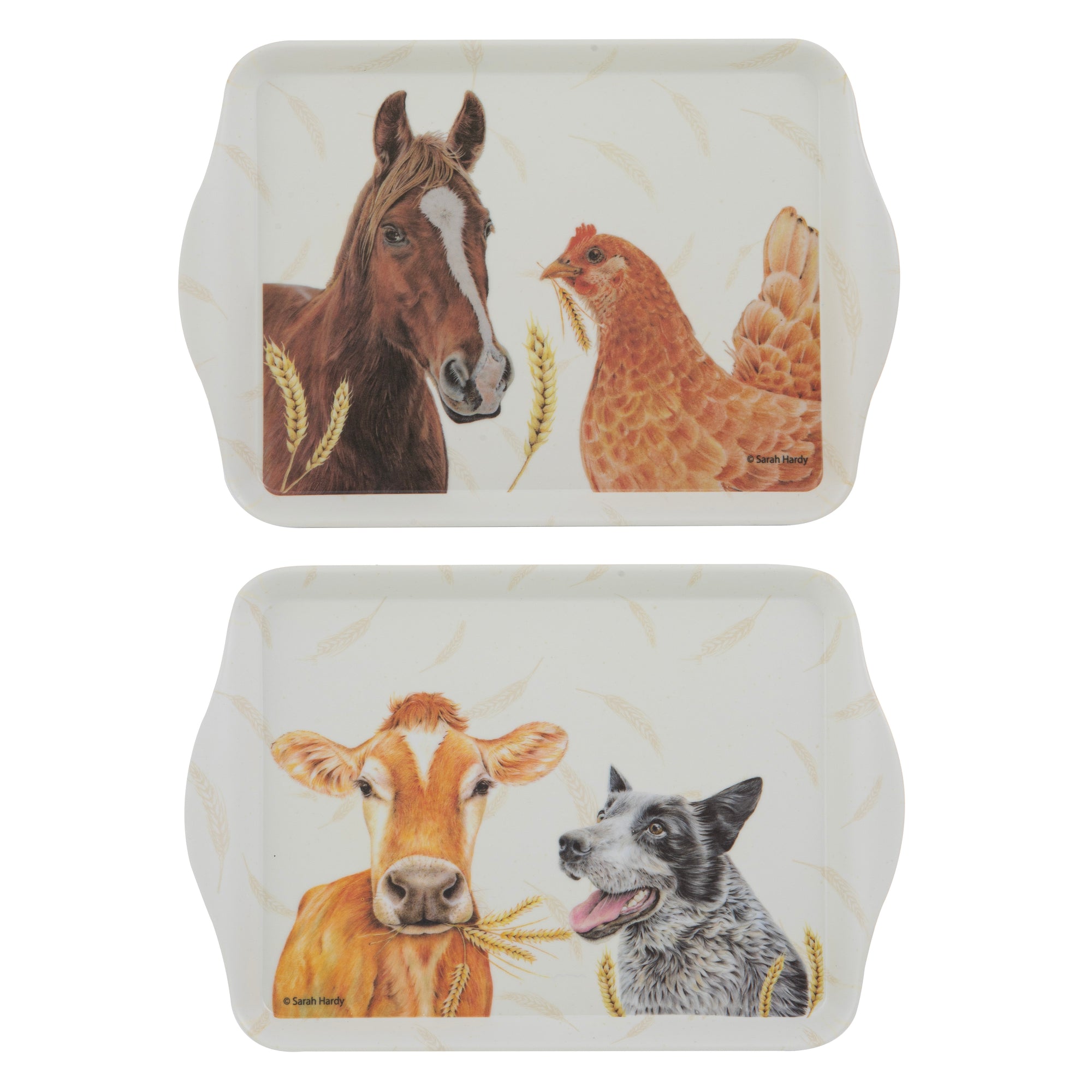 Ashdene Farmyard Faces 2 2pk Scatter Tray