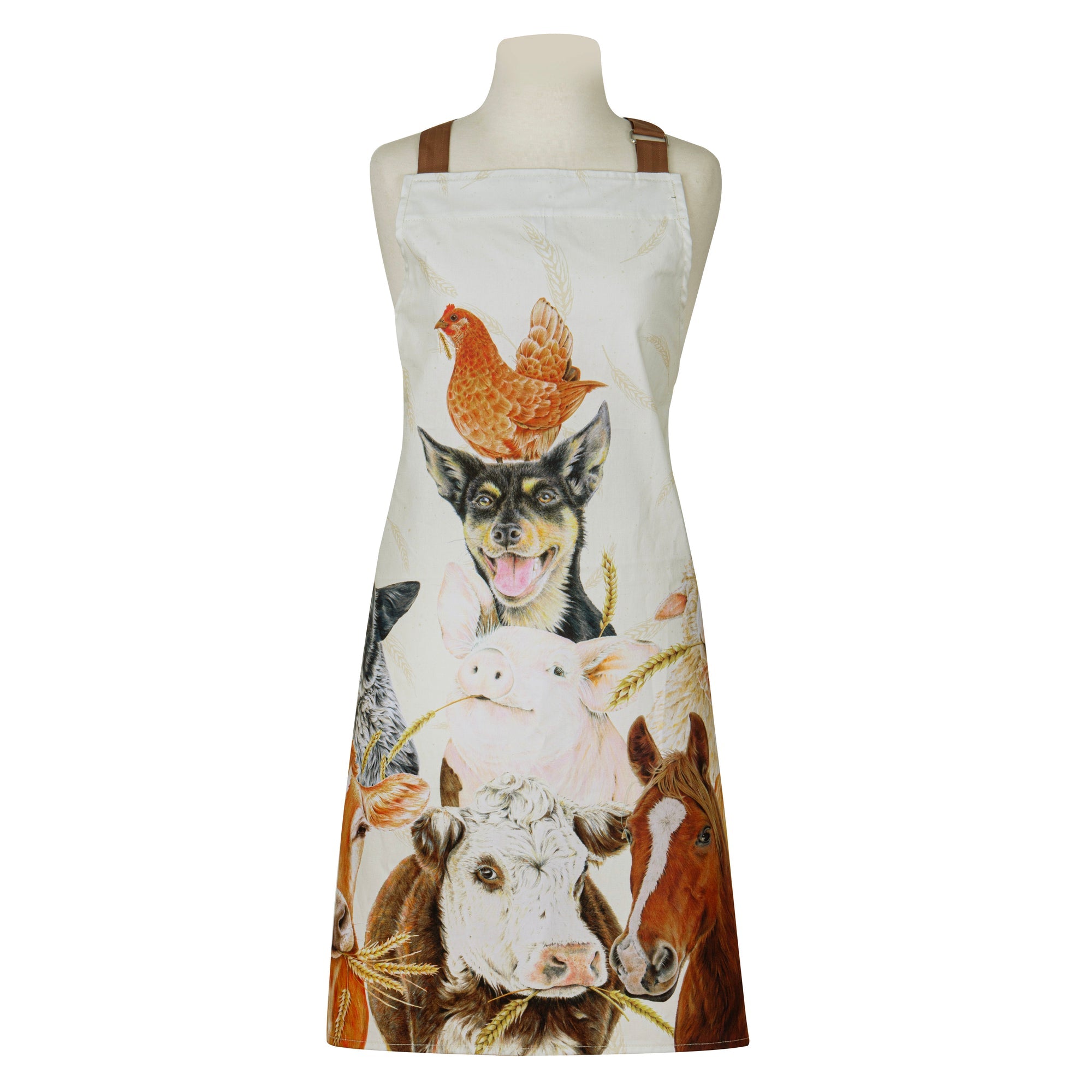 Ashdene Farmyard Faces 2 Apron