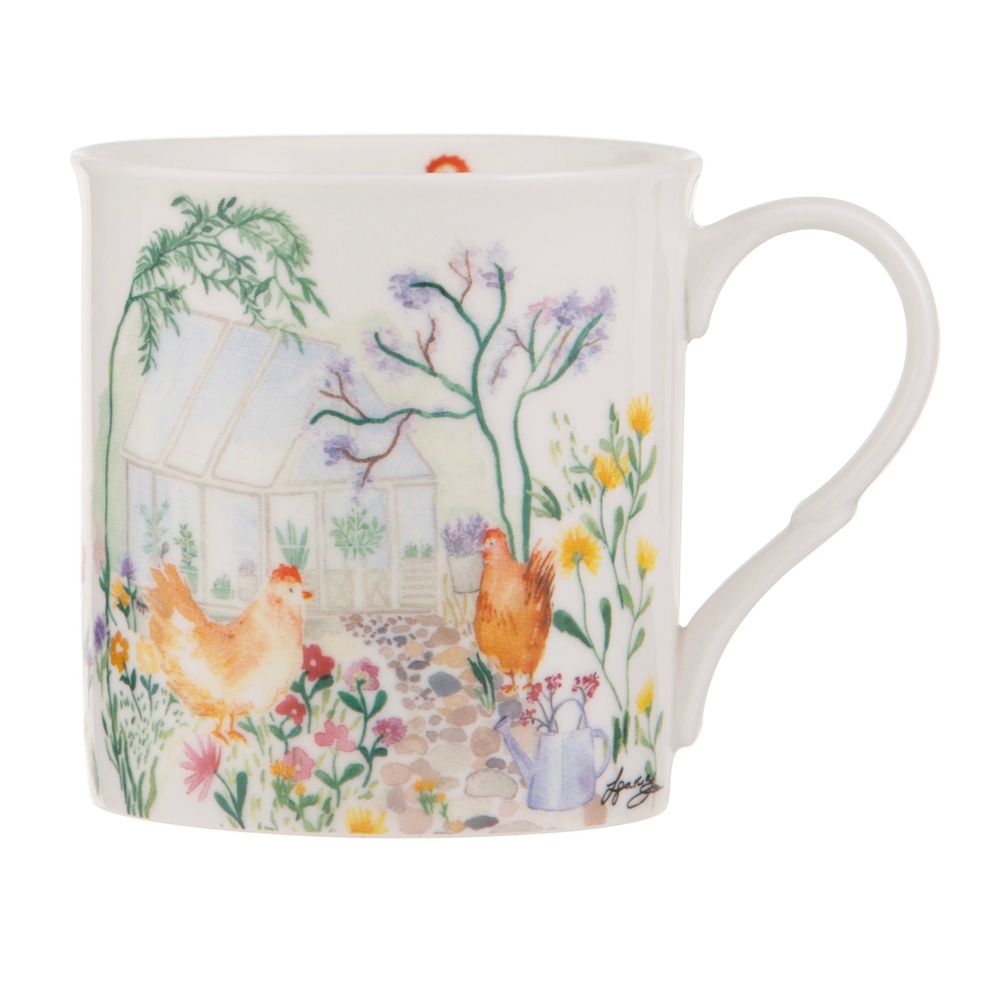 Ashdene Garden Hens Glasshouse Mug