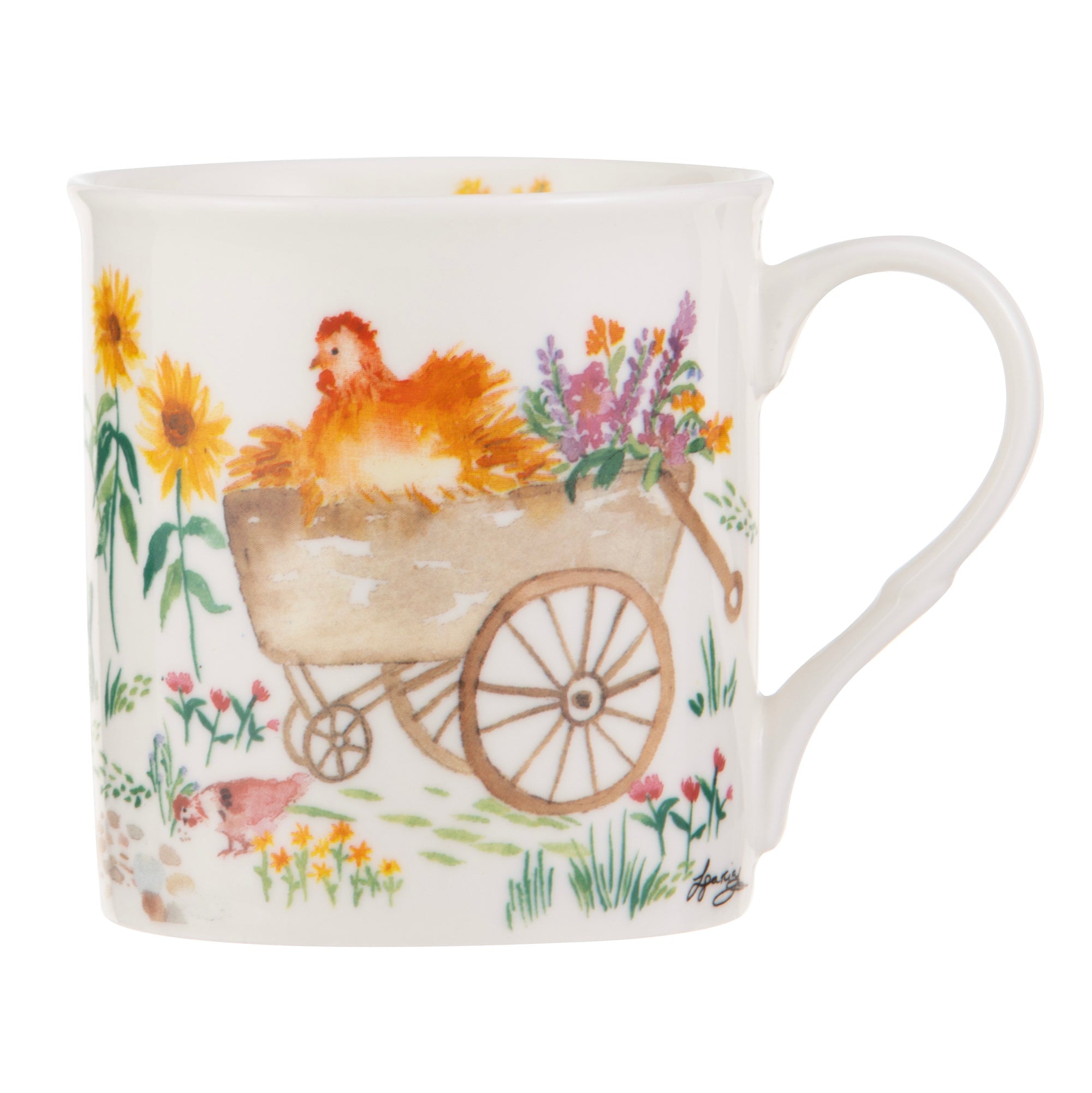 Ashdene Garden Hens Wheelbarrow Mug