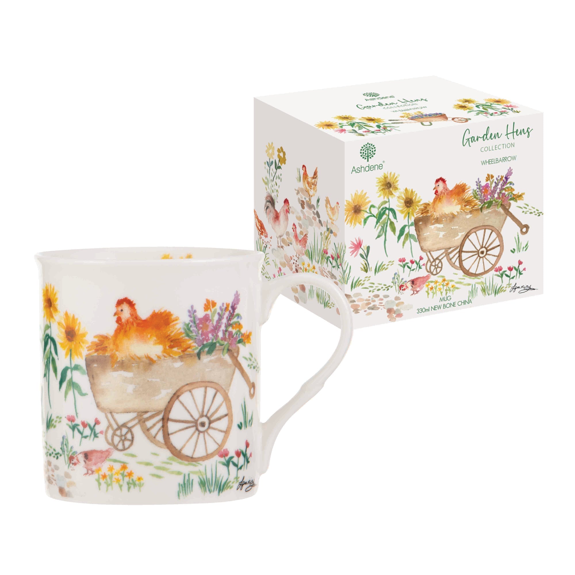 Ashdene Garden Hens Wheelbarrow Mug