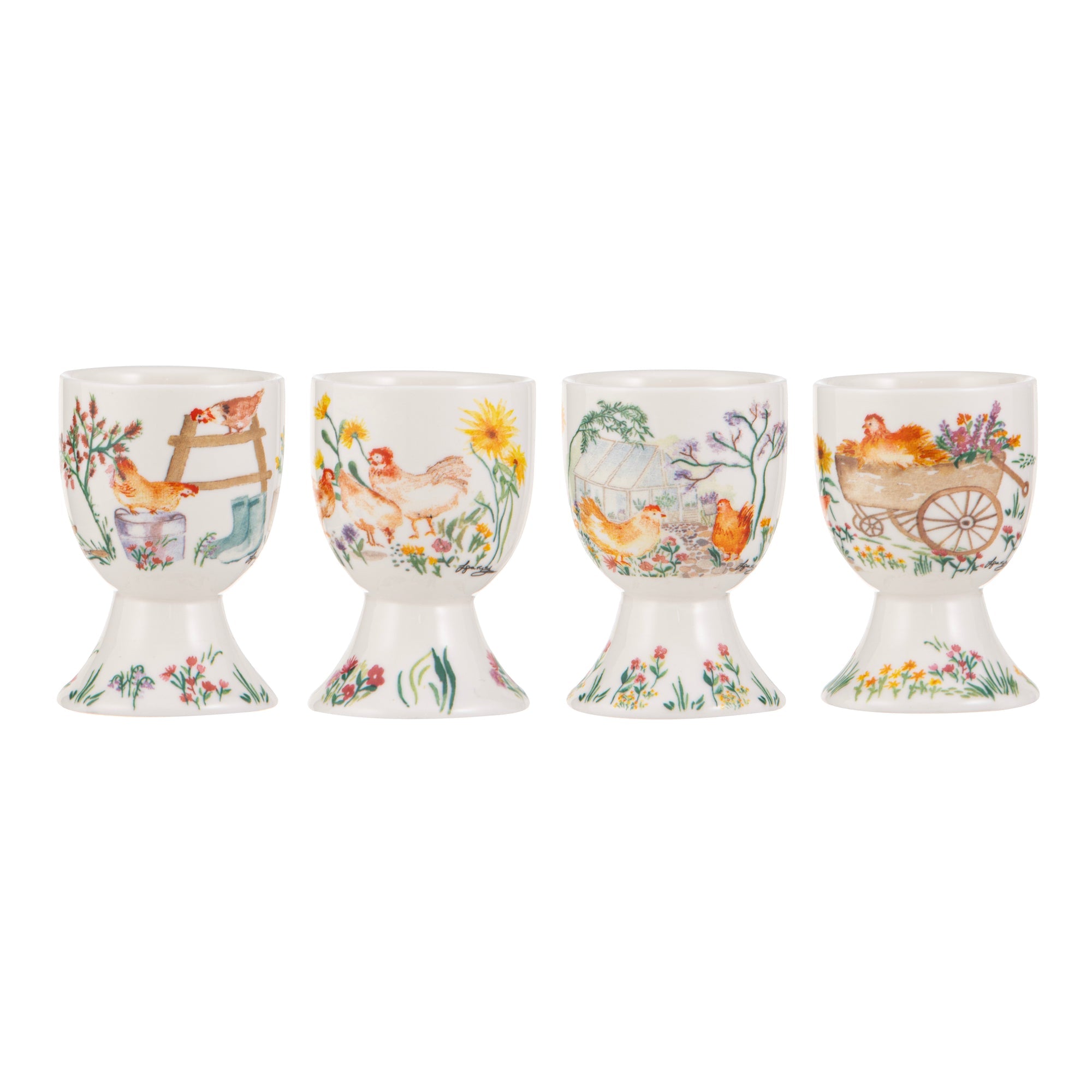Ashdene Garden Hens 4pk Egg Cup