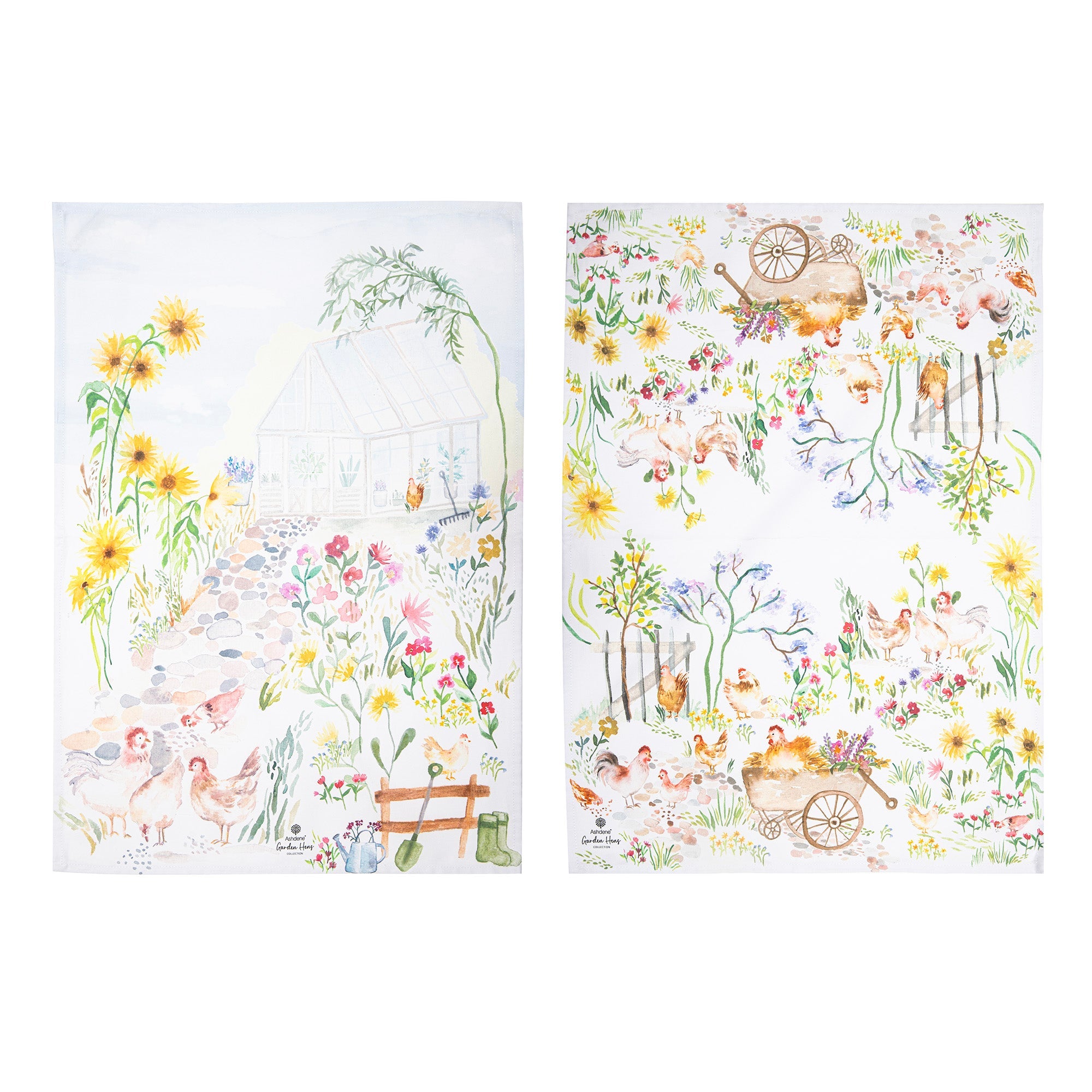 Ashdene Garden Hens 2pk Kitchen Towel