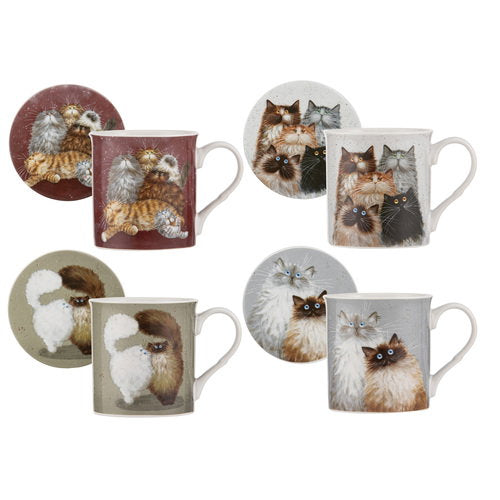 Ashdene Kims Cats Mug & Coaster Set