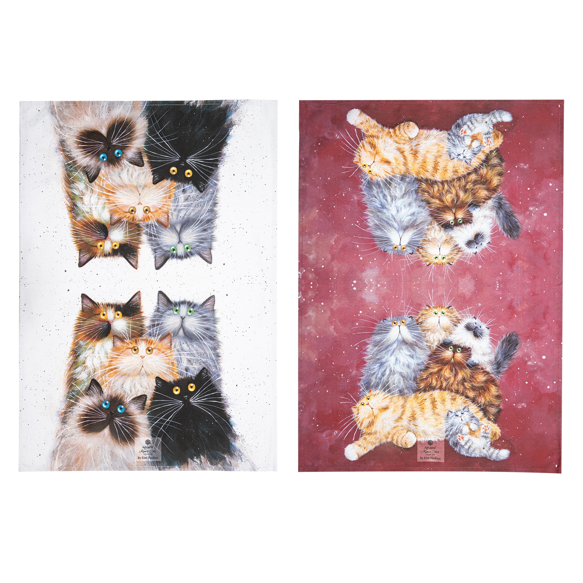 Ashdene Kim's Cats Fluffy Friends 2pk Kitchen Towel