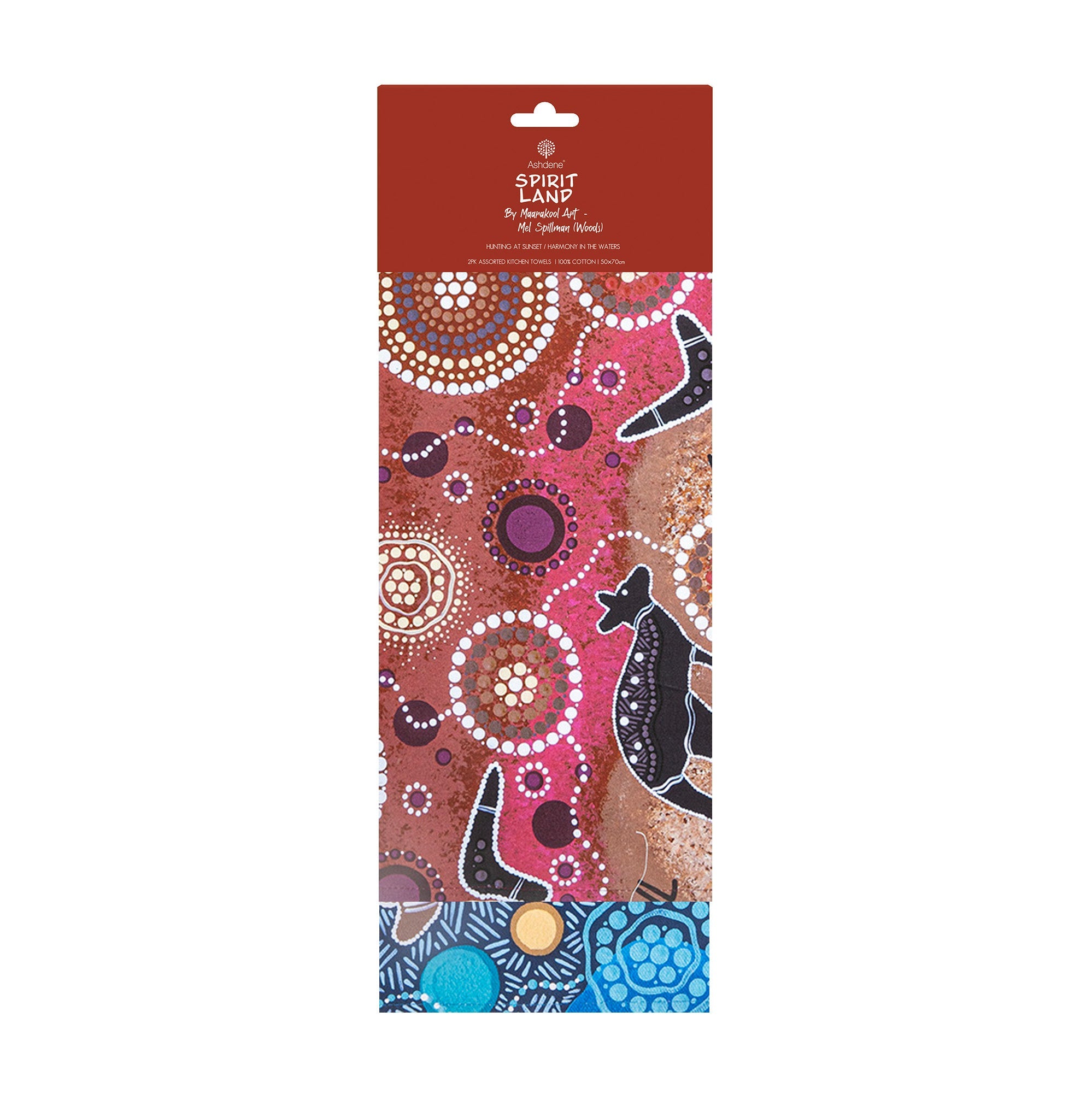Ashdene Spirit Land Harmony Sunset 2pk Kitchen Towel