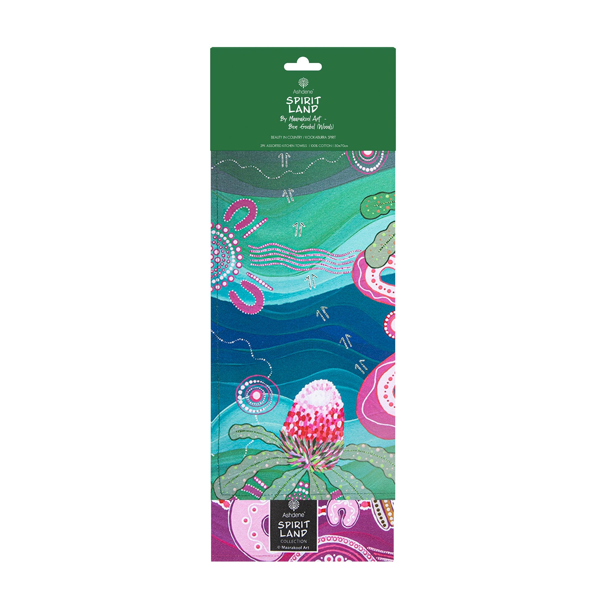 Ashdene Spirit Land Beauty Kooka 2pk Kitchen Towel