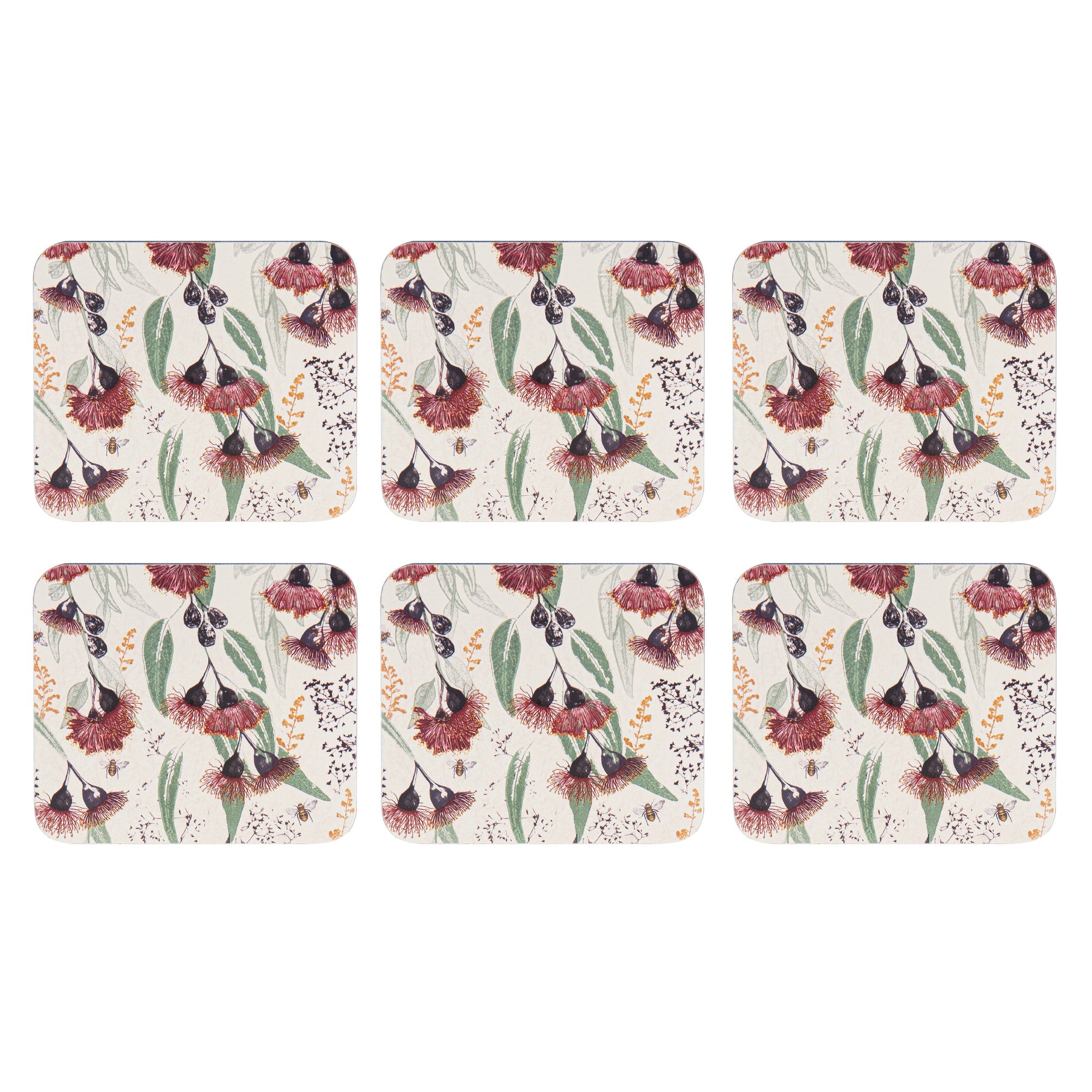 Ashdene Trudy's Garden Silver Princess 6pk Coaster
