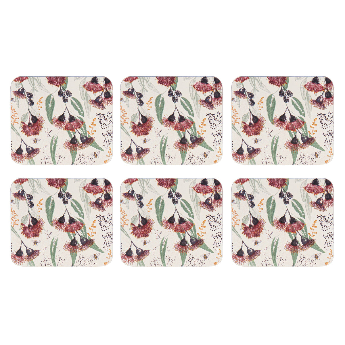 Ashdene Trudy's Garden Silver Princess 6pk Coaster