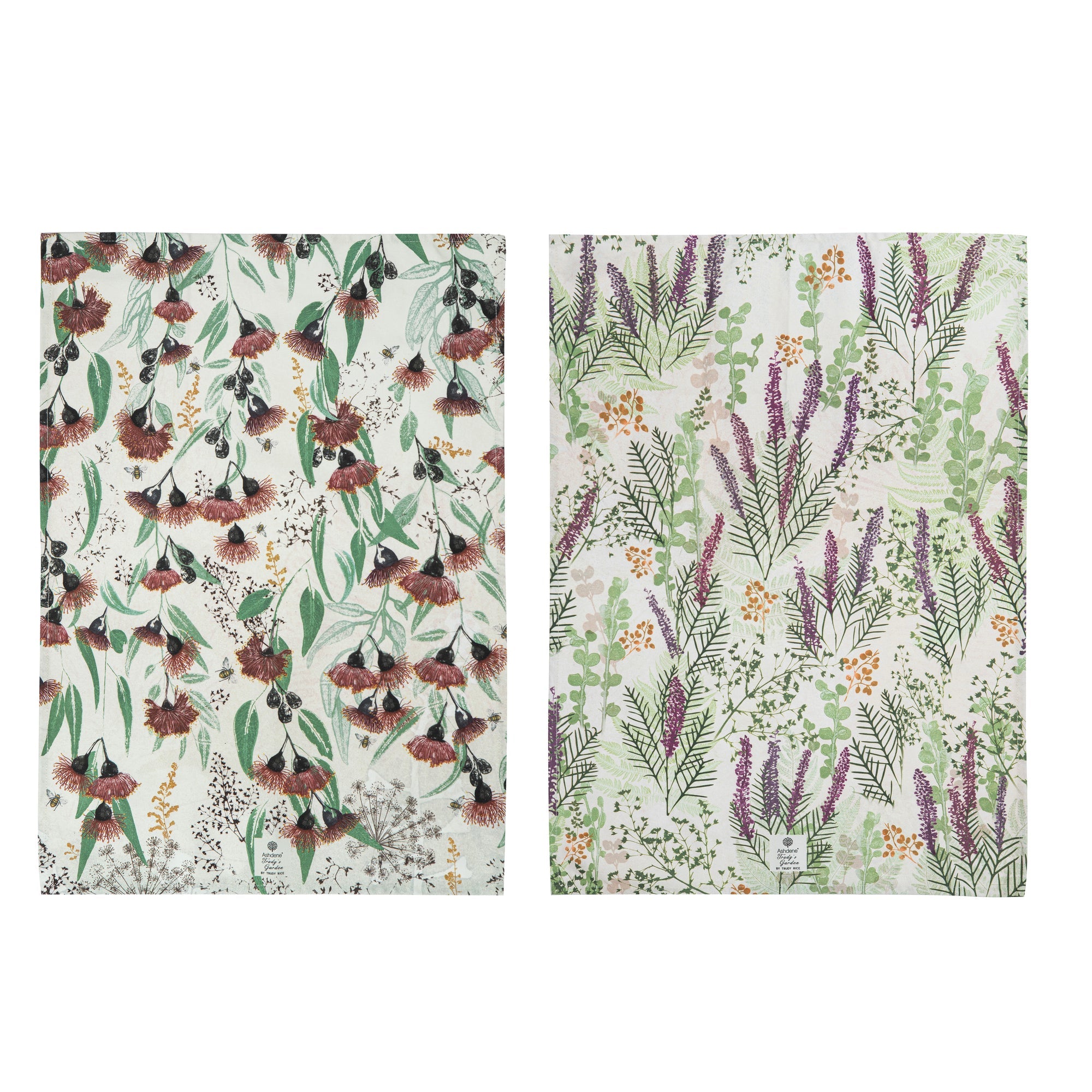 Ashdene Trudy's Garden Silver Princess Grevillea 2pk Kitchen Towel