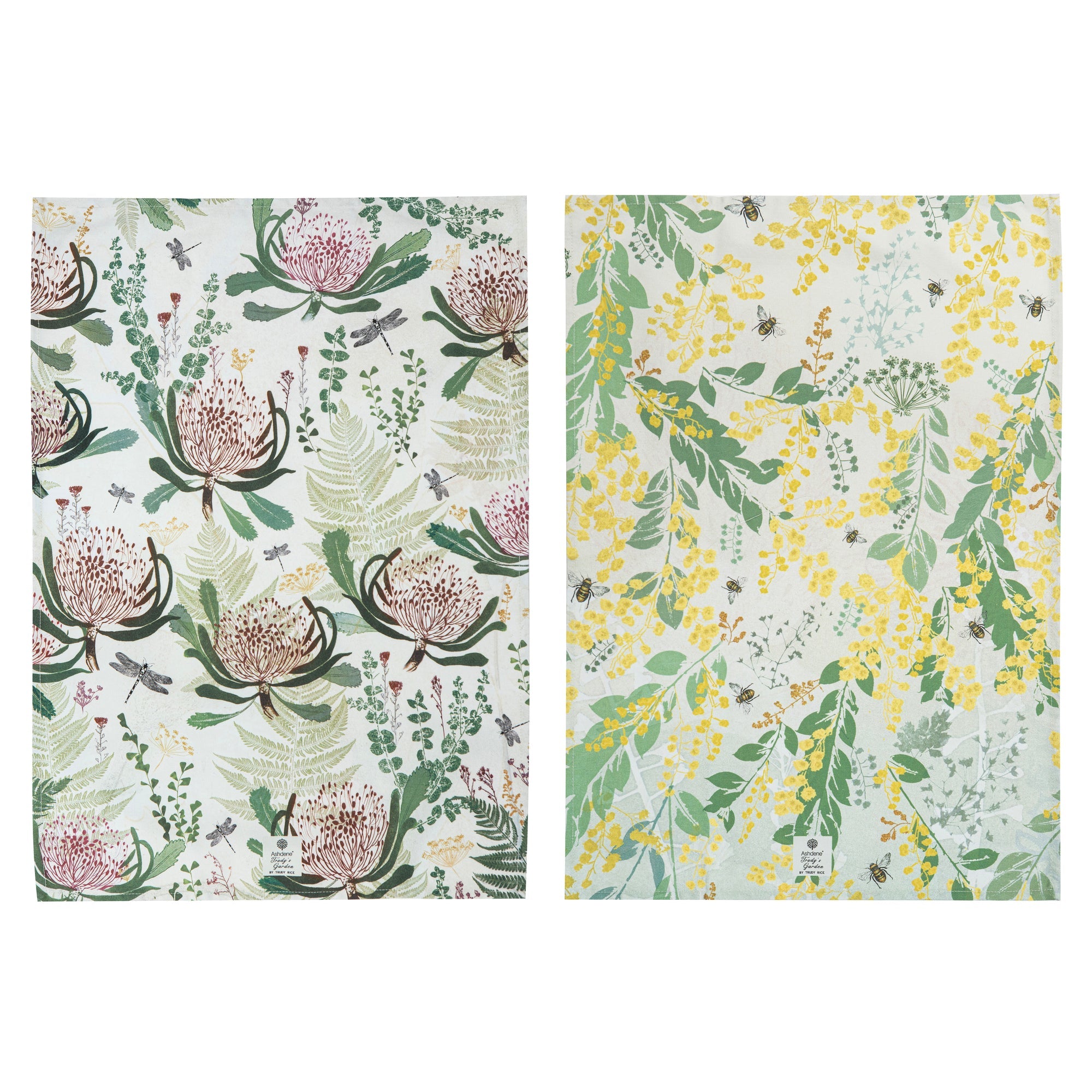 Ashdene Trudy's Garden Wattle Waratah 2pk Kitchen Towel