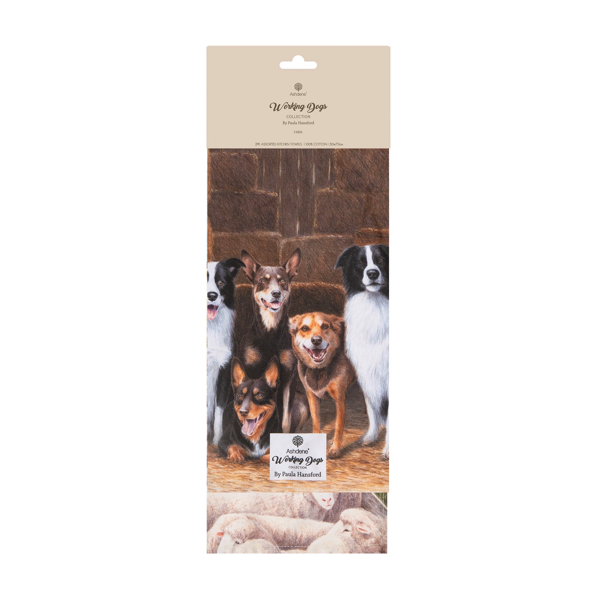 Ashdene Working Dogs Farm 2pk Kitchen Towel
