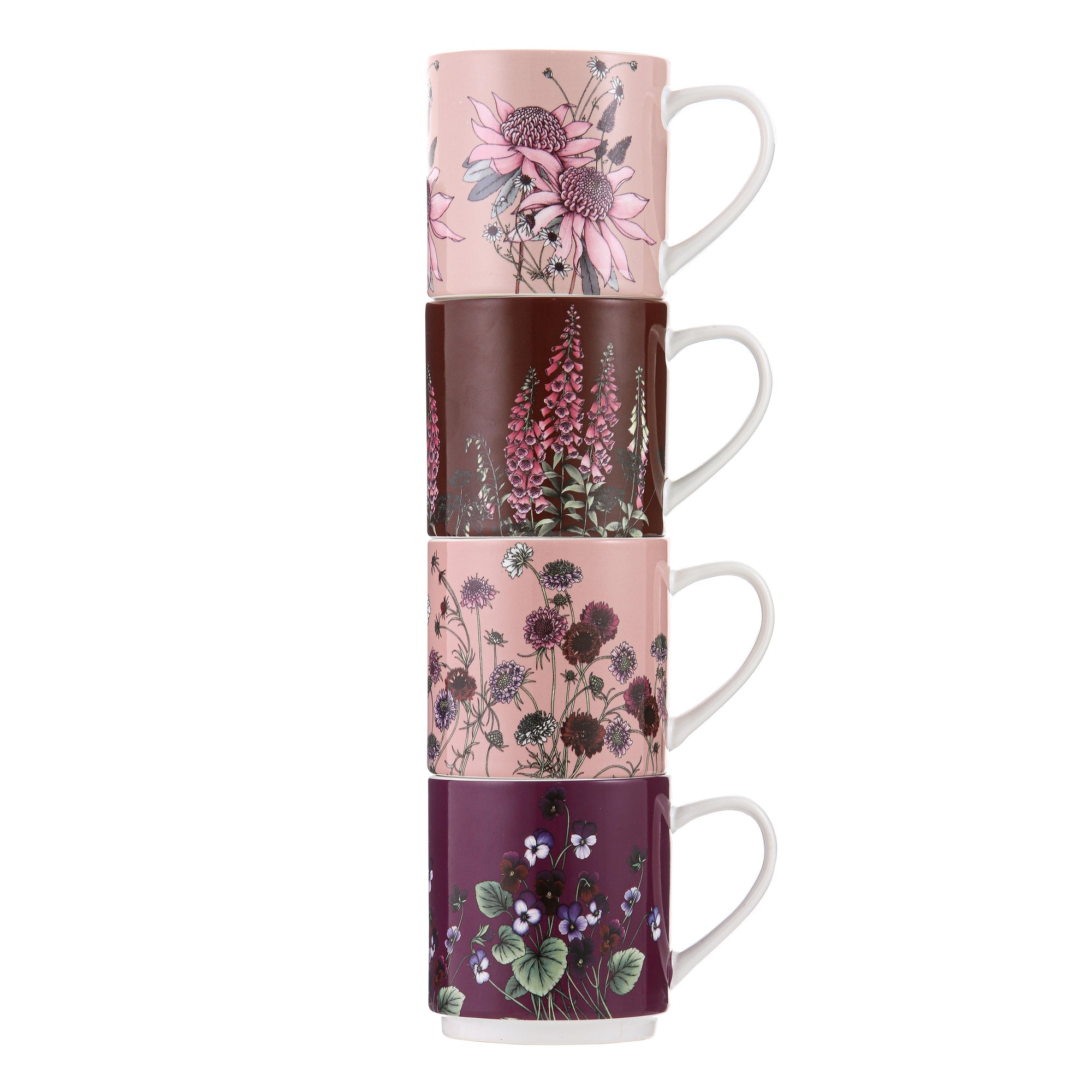 Ashdene Secret Garden Pink Stackable 4pk Mug