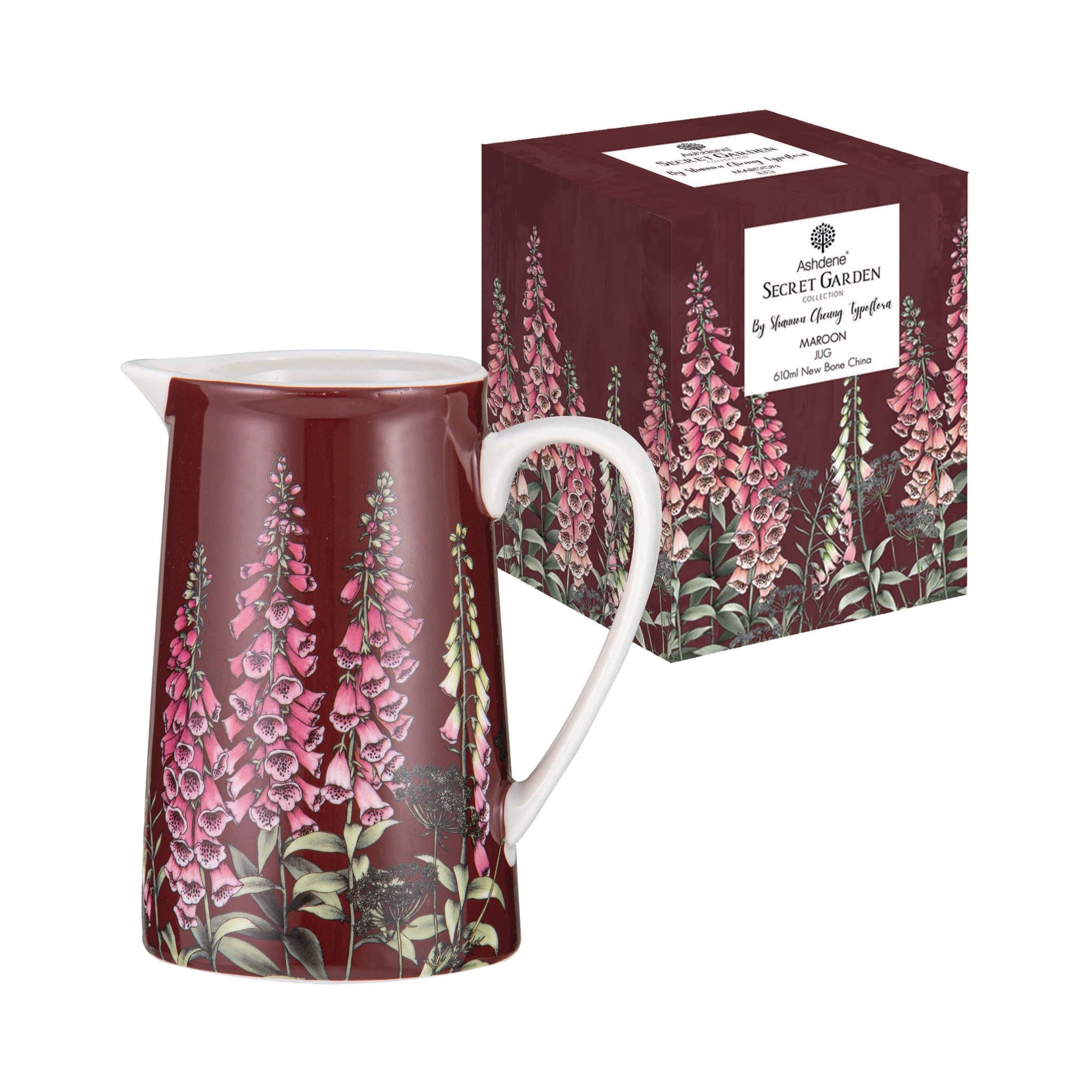 Ashdene Secret Garden Maroon Jug
