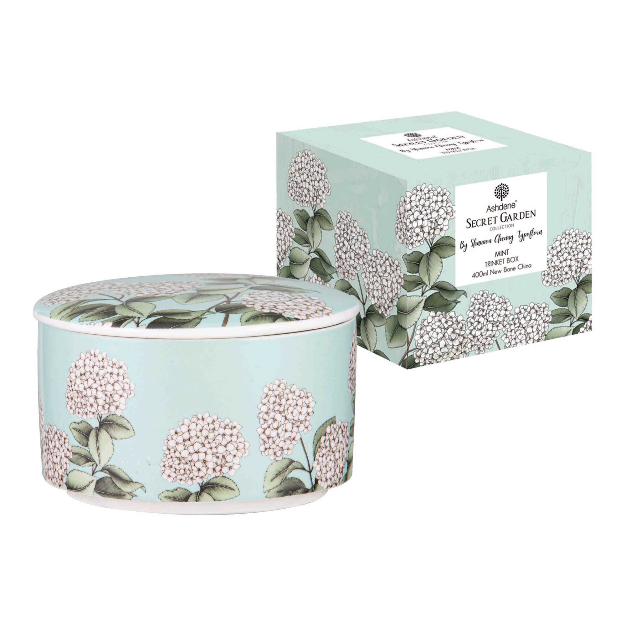 Ashdene Secret Garden Mint Trinket Box