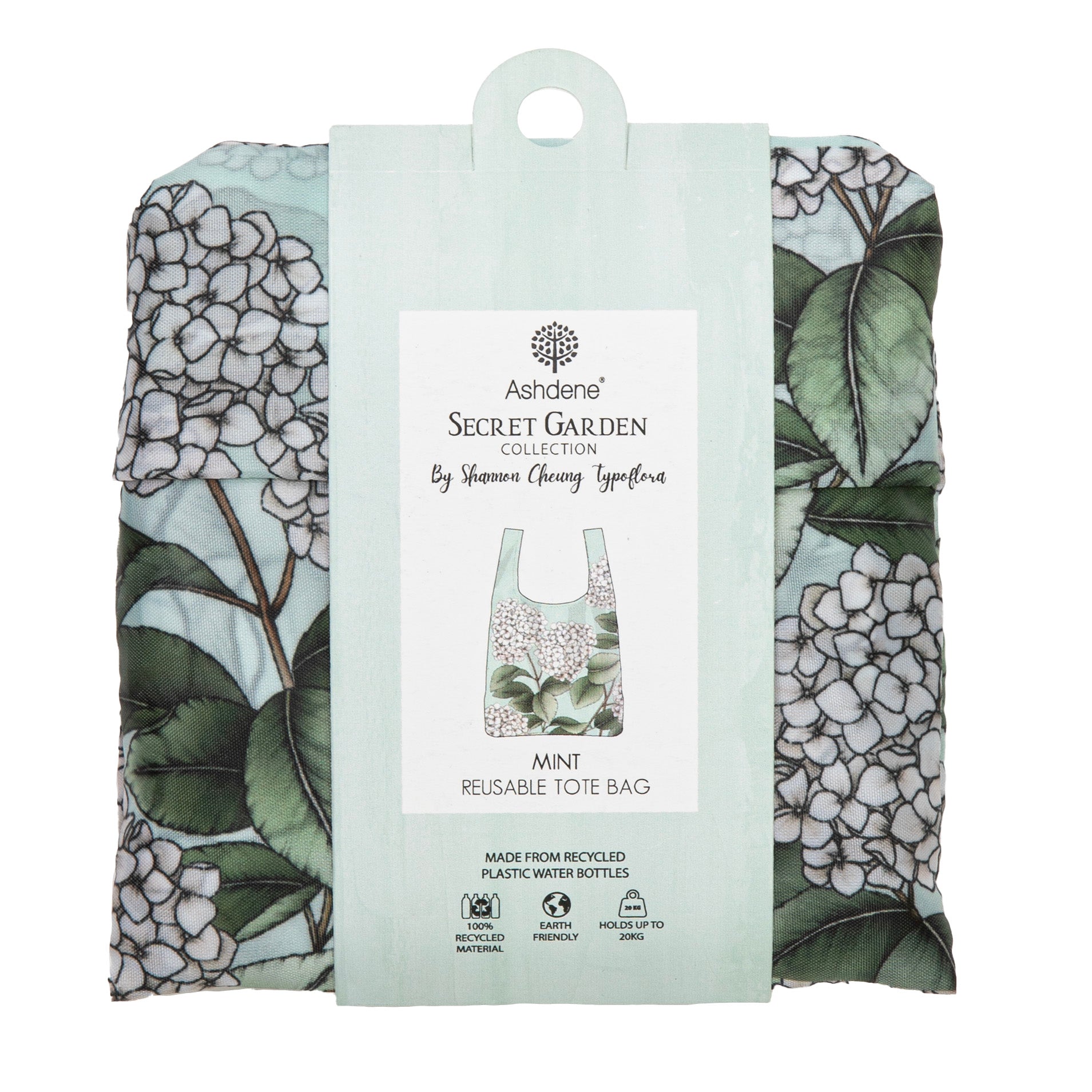 Ashdene Secret Garden Mint Shopping Bag