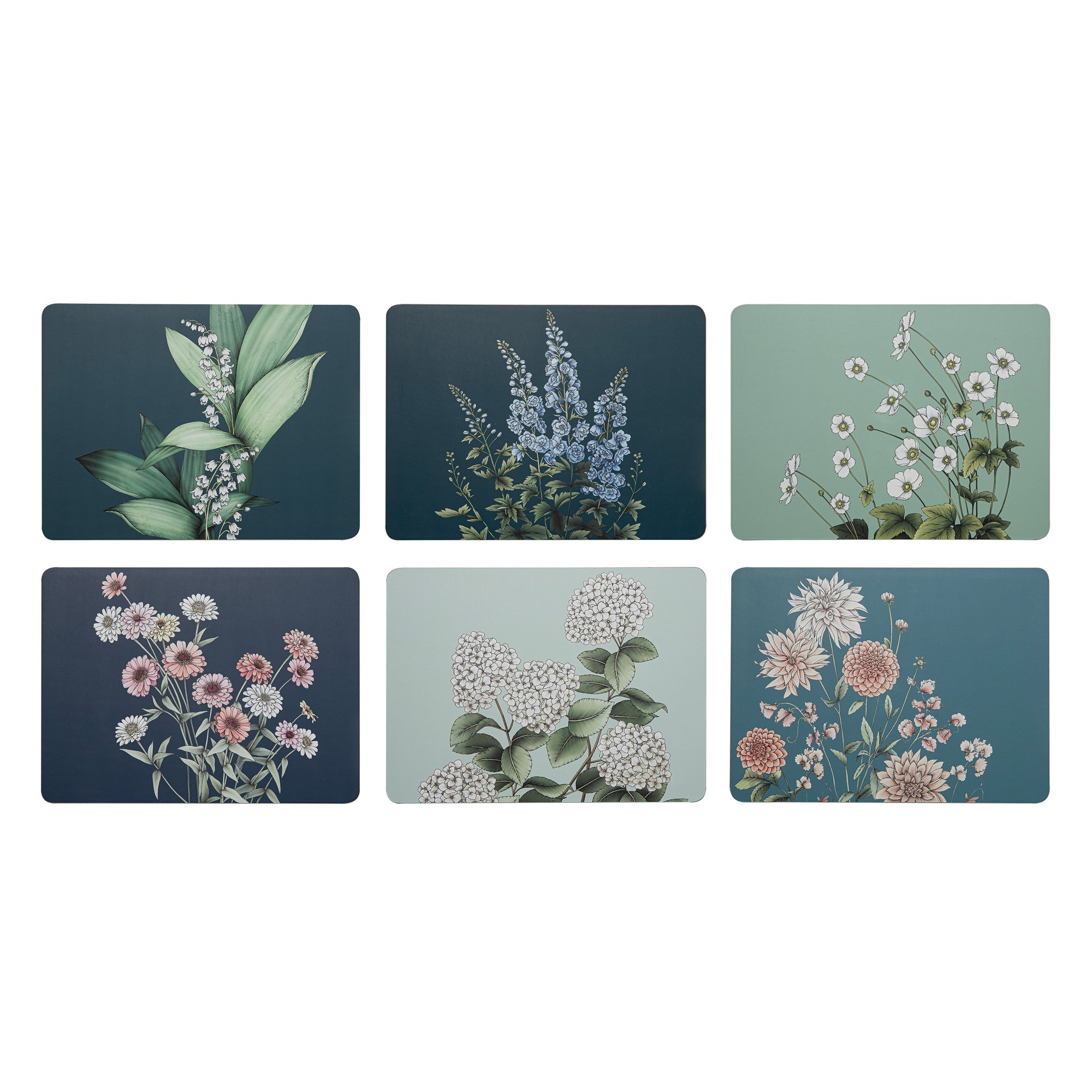 Ashdene Secret Garden Blue 6pk Placemat