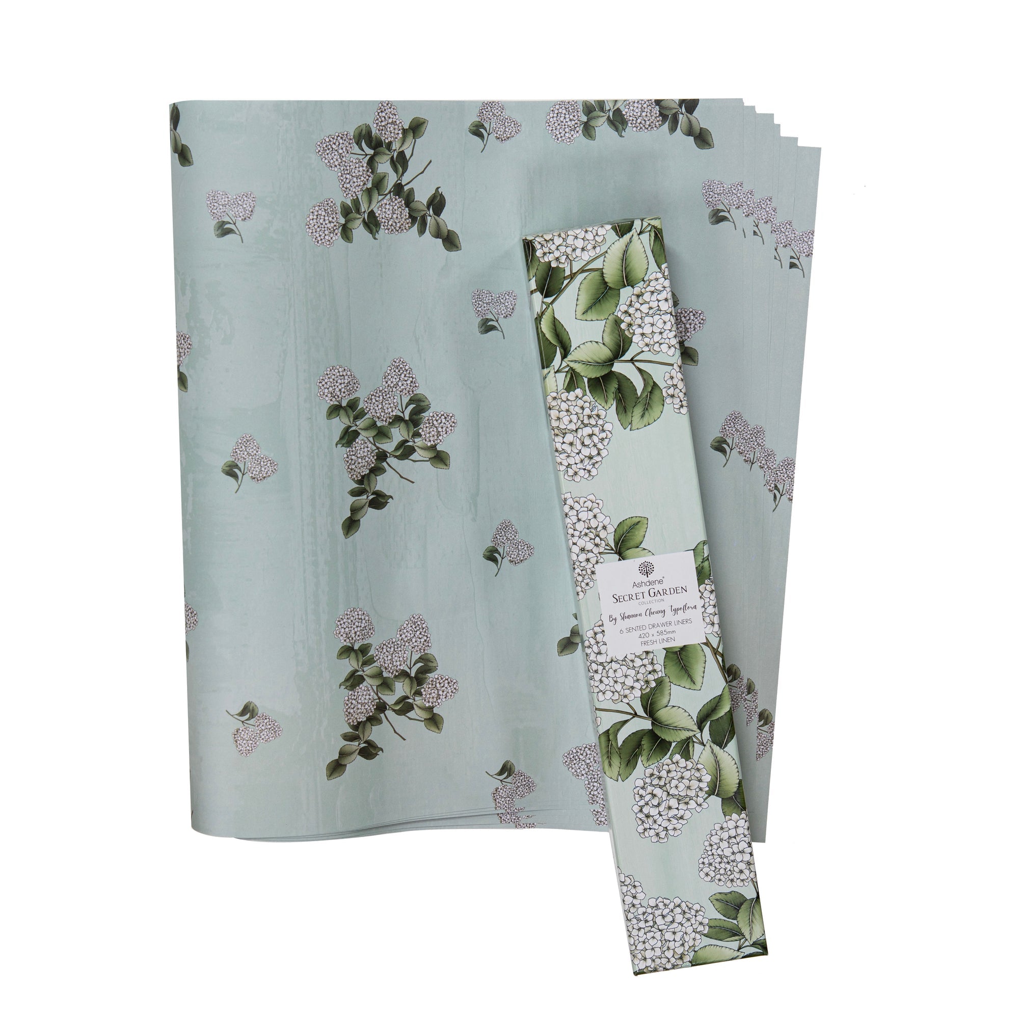 Ashdene Secret Garden 6pk Fresh Linen Scented Drawer Liner