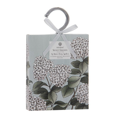 Ashdene Secret Garden 28g 4pk Fresh Linen Hang Scented Sach