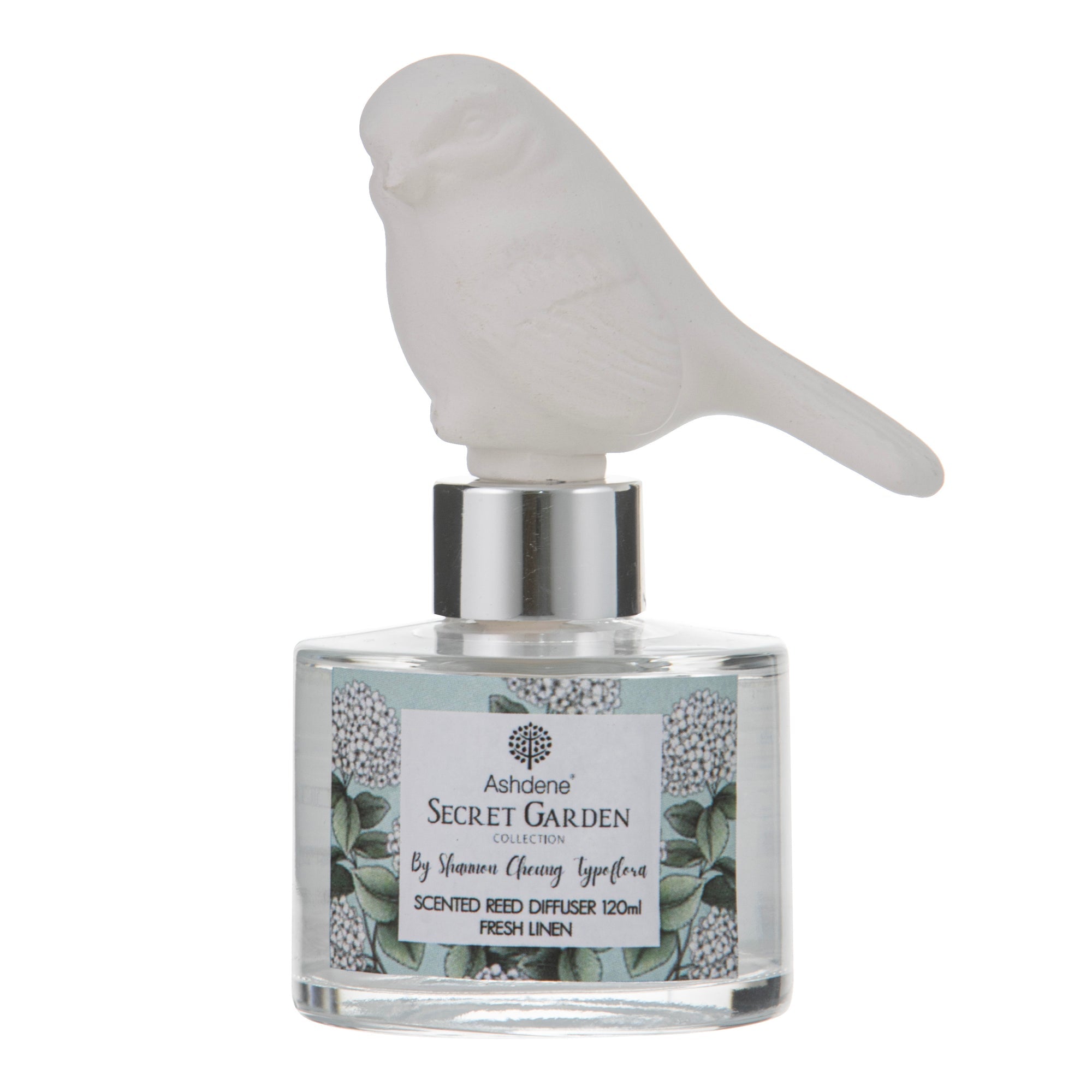 Ashdene Secret Garden Fresh Linen Bird 120ml Diffuser
