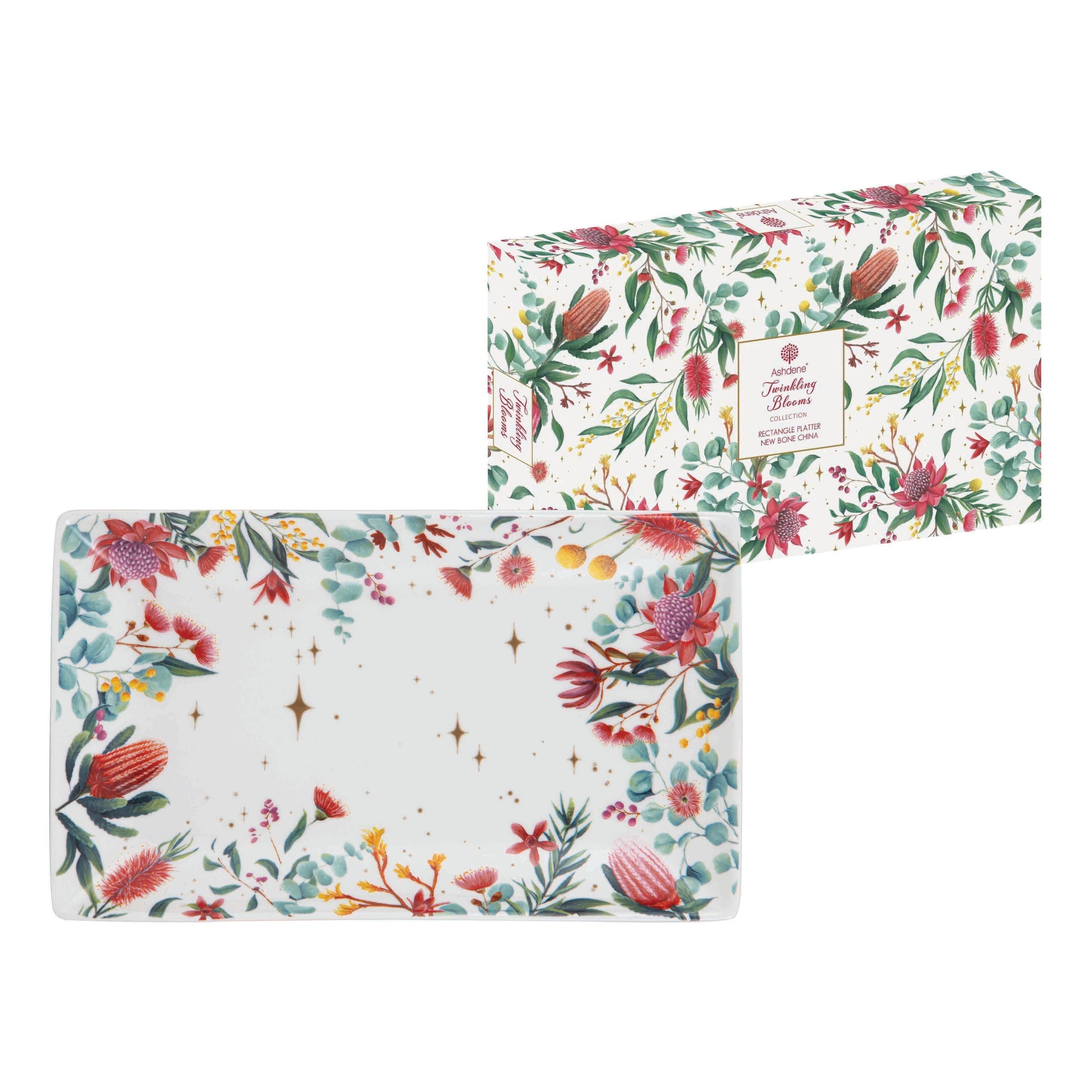 Ashdene Twinkling Blooms Rectangle Platter