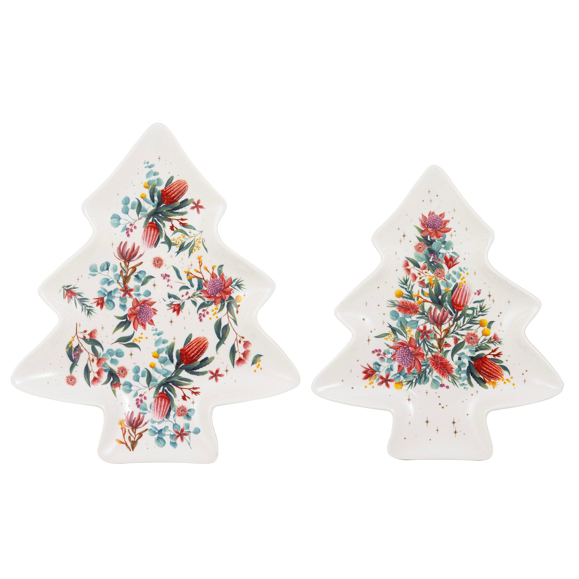 Ashdene Twinkling Blooms 2pk Tree Platter