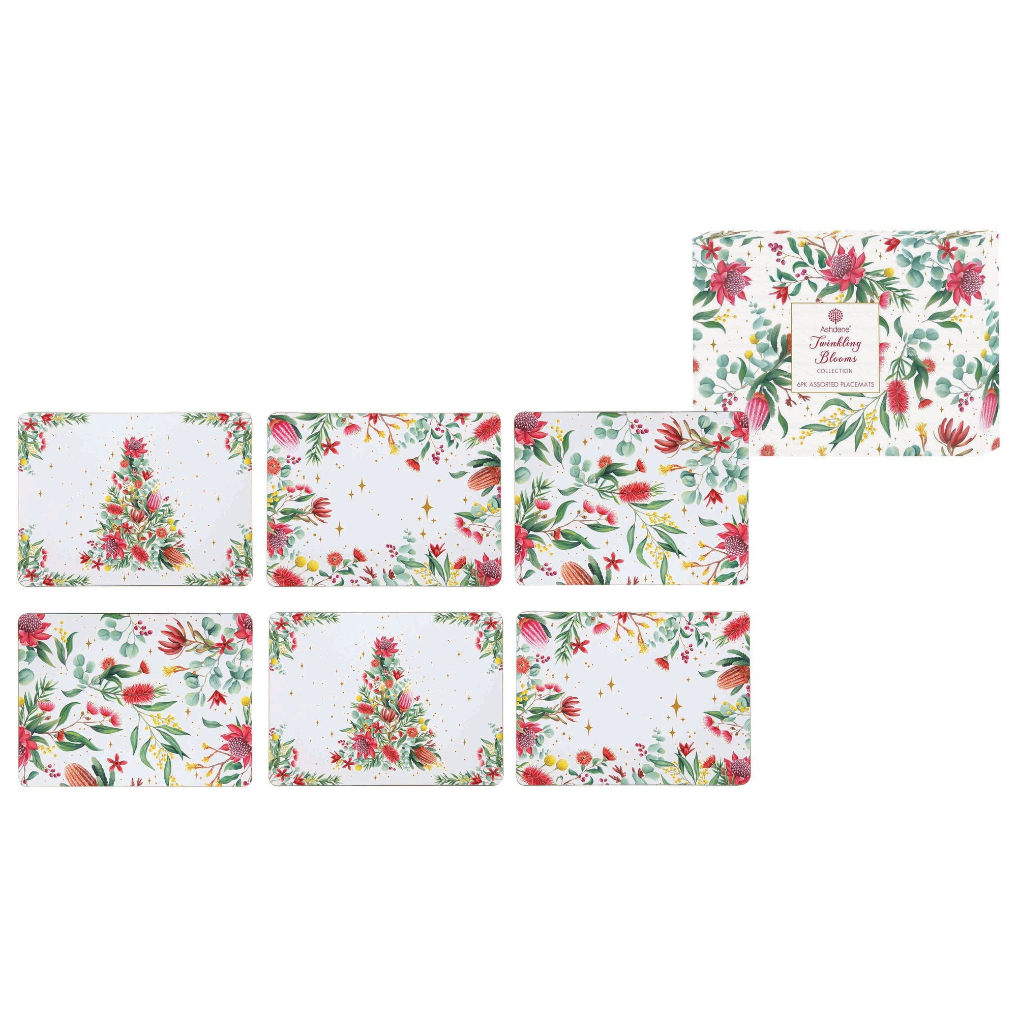 Ashdene Twinkling Blooms 6pk Placemat