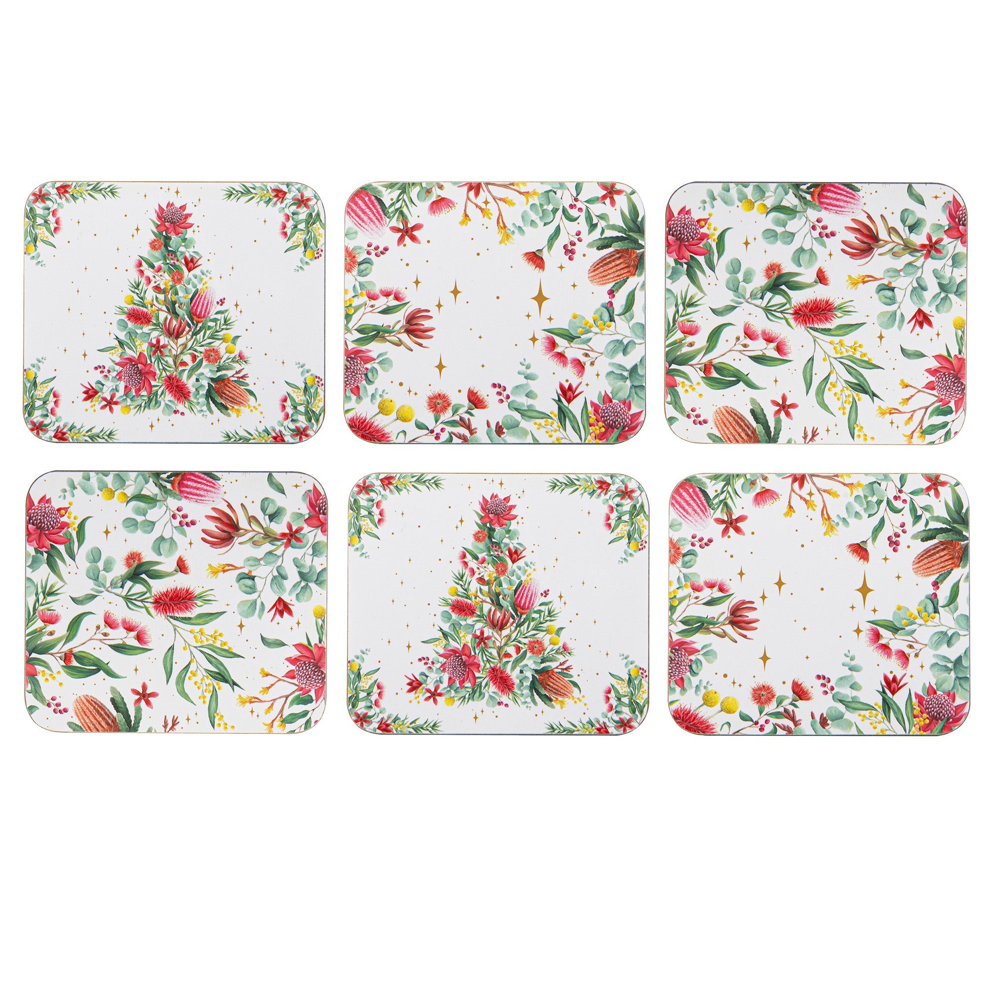 Ashdene Twinkling Blooms 6pk Coaster