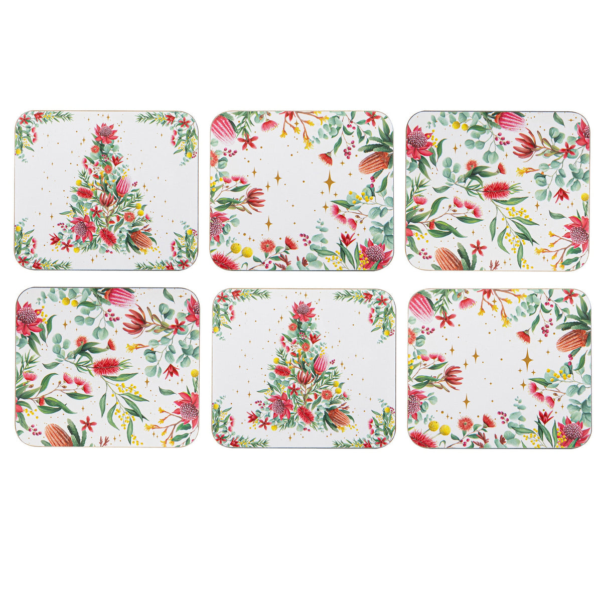 Ashdene Twinkling Blooms 6pk Coaster